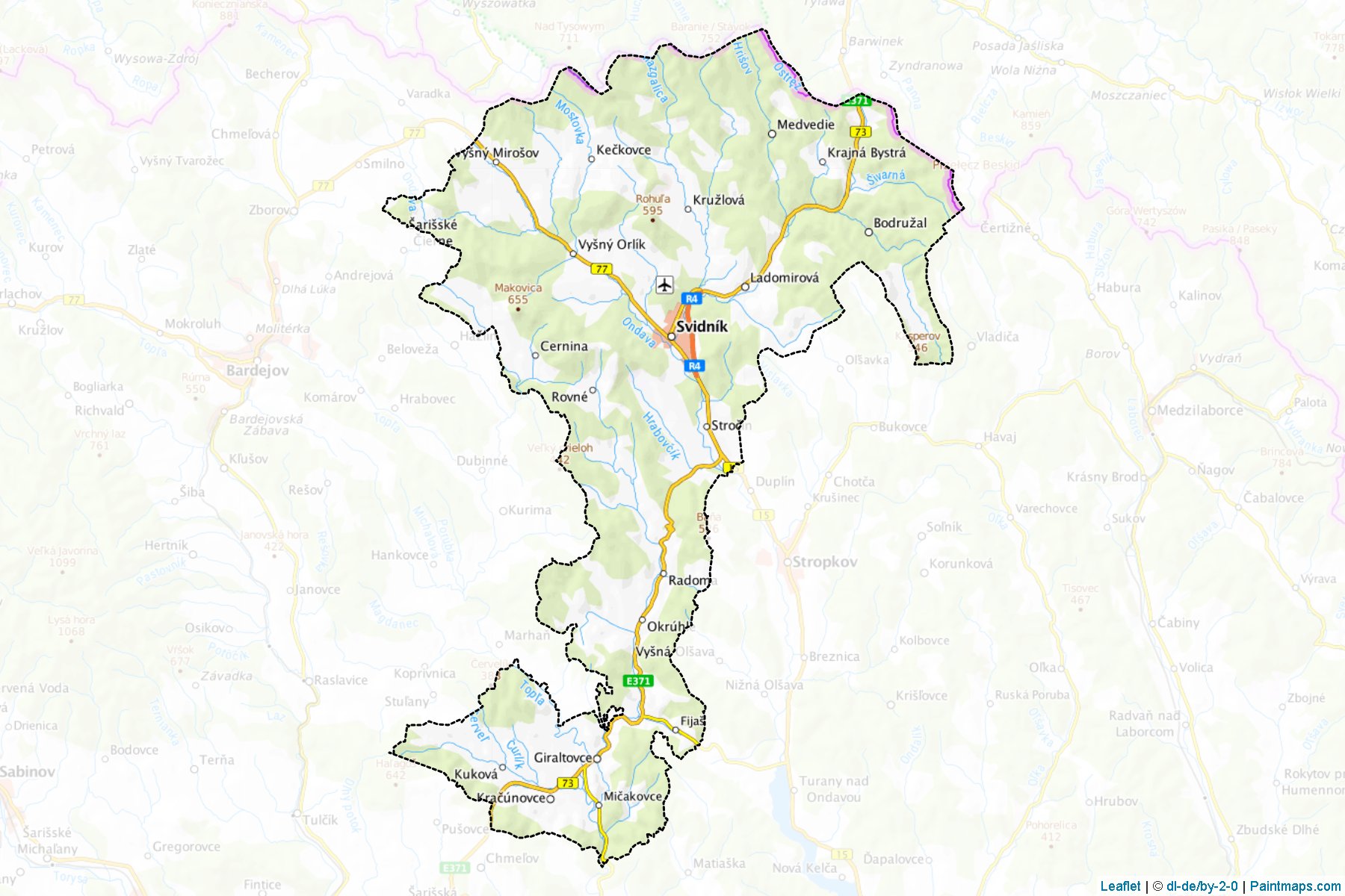 Svidník (Presov) Map Cropping Samples-1