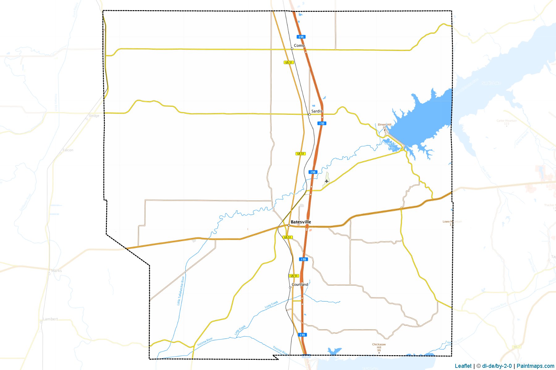 Panola (Mississippi) Map Cropping Samples-1