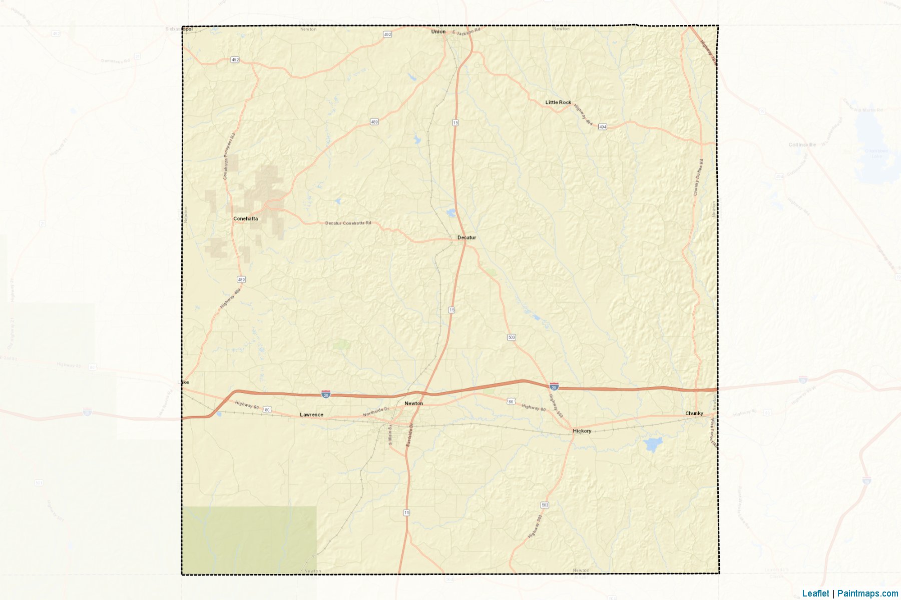 Newton (Mississippi) Map Cropping Samples-2