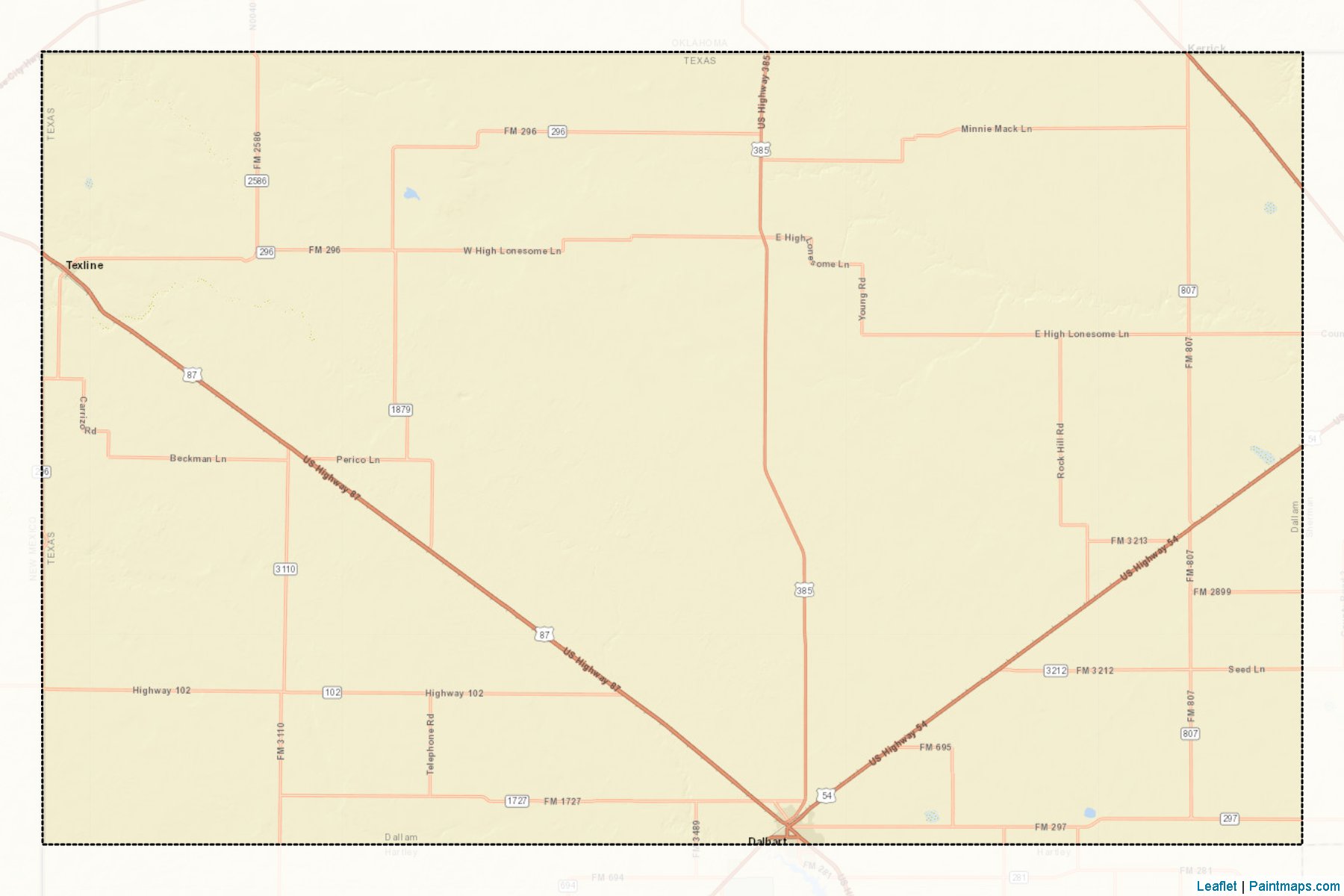 Dallam (Texas) Map Cropping Samples-2