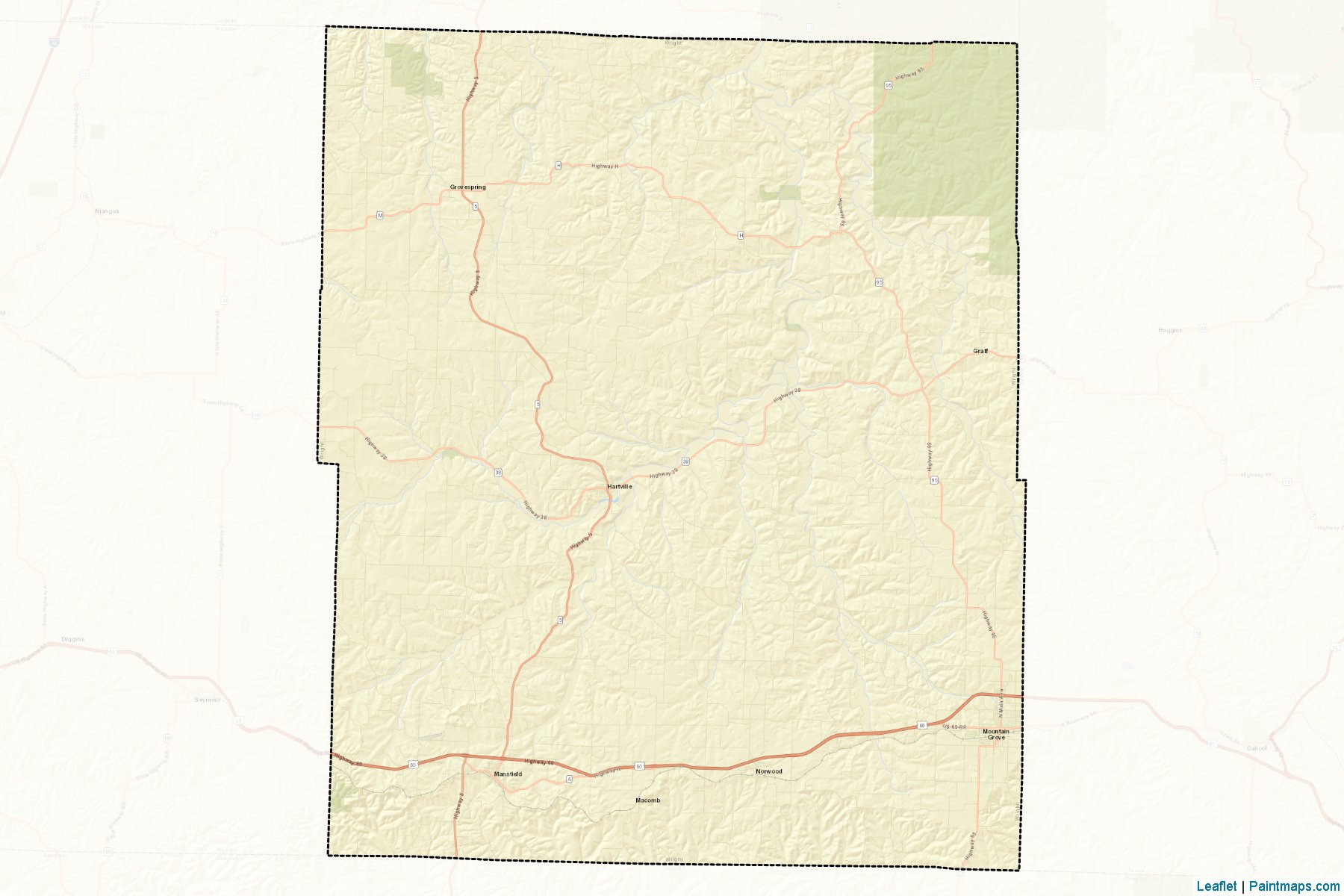 Muestras de recorte de mapas Wright (Missouri)-2