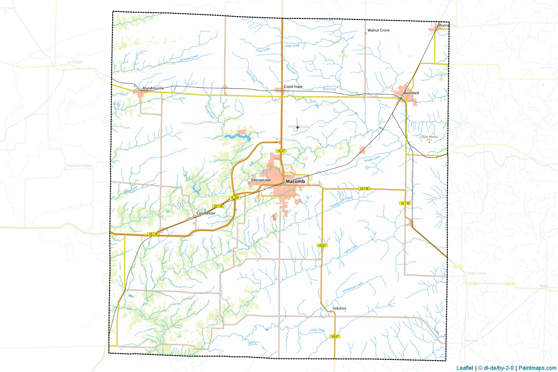 McDonough County (Illinois) Haritası Örnekleri-1