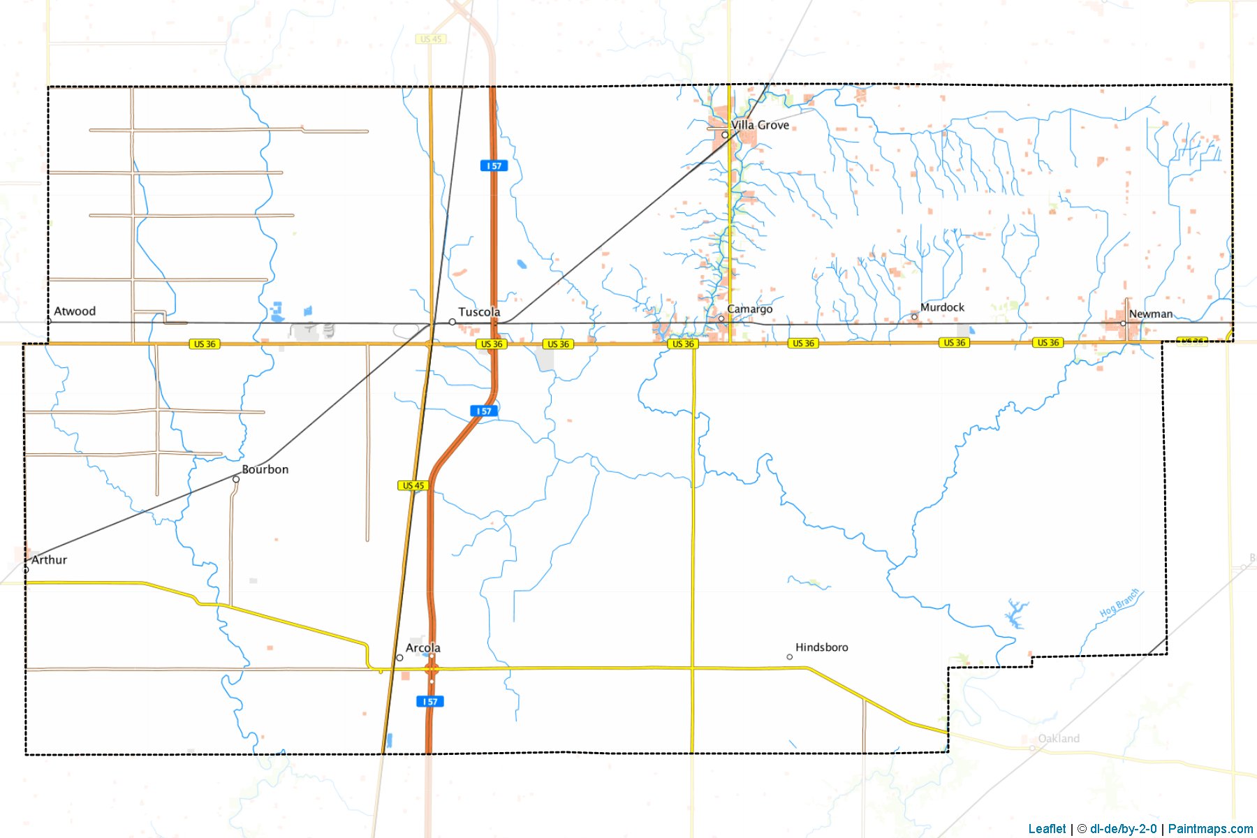 Douglas (Illinois) Map Cropping Samples-1