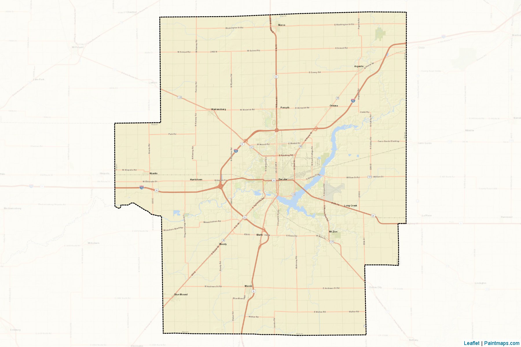 Macon (Illinois) Map Cropping Samples-2