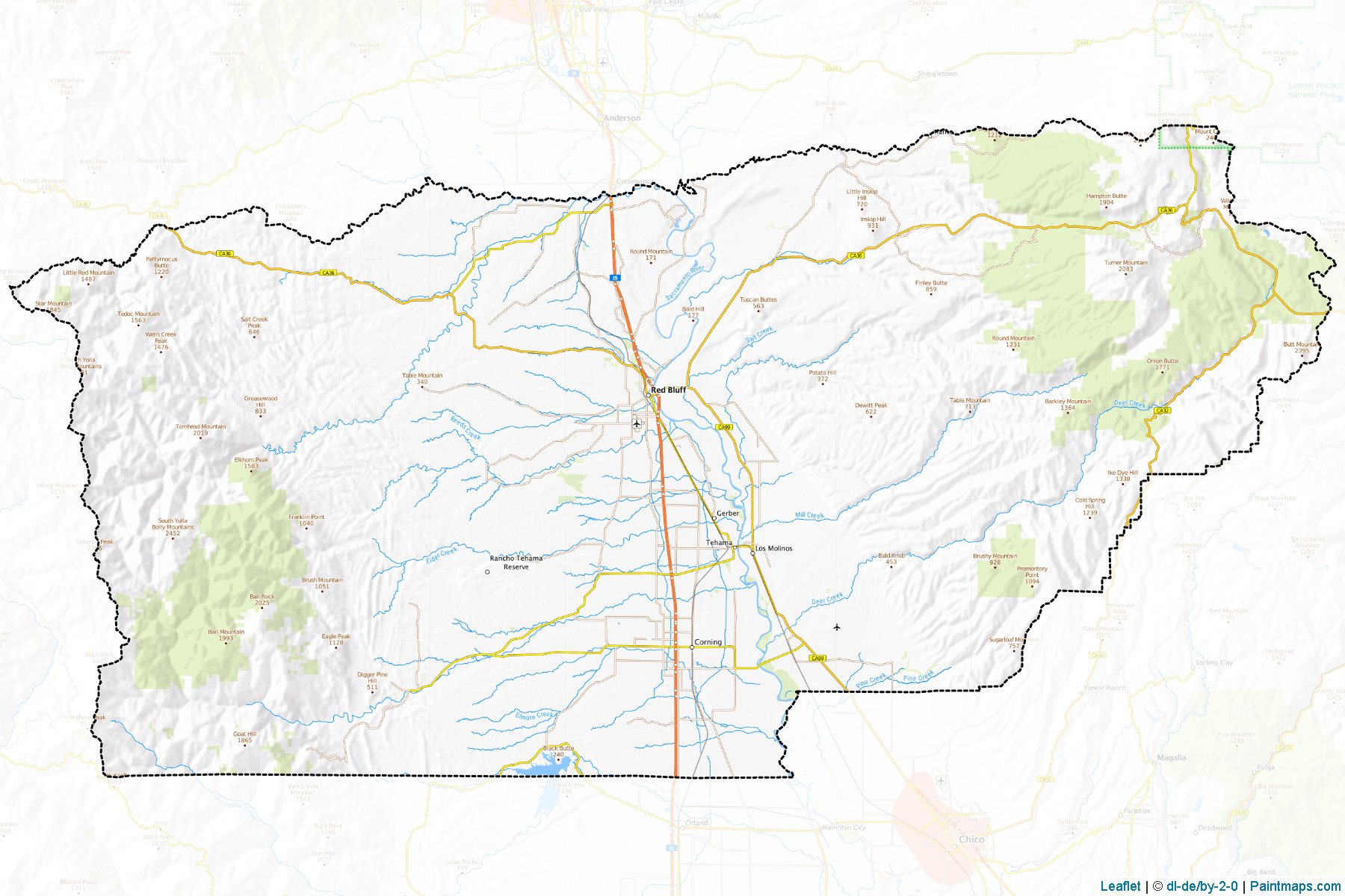 Tehama (California) Map Cropping Samples-1