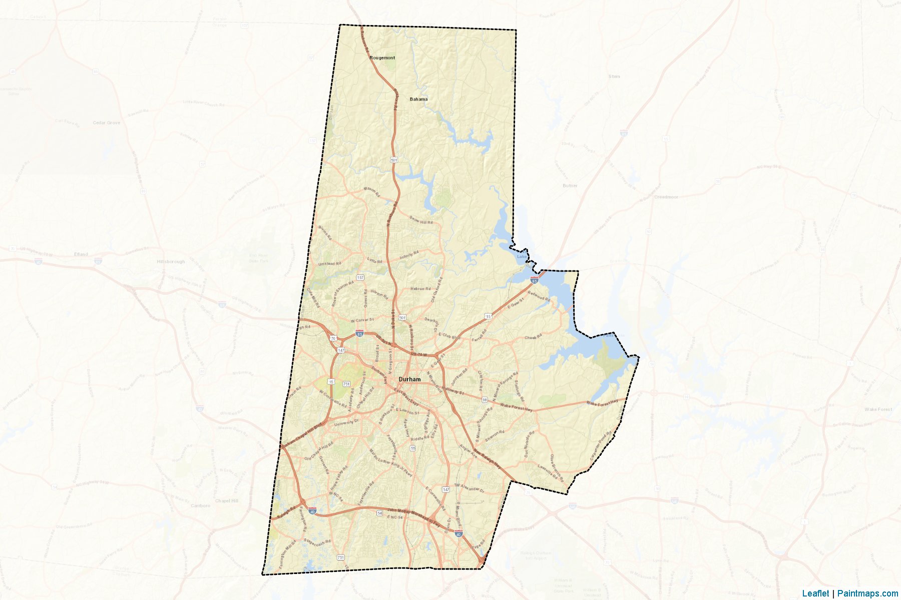 Durham (North Carolina) Map Cropping Samples-2