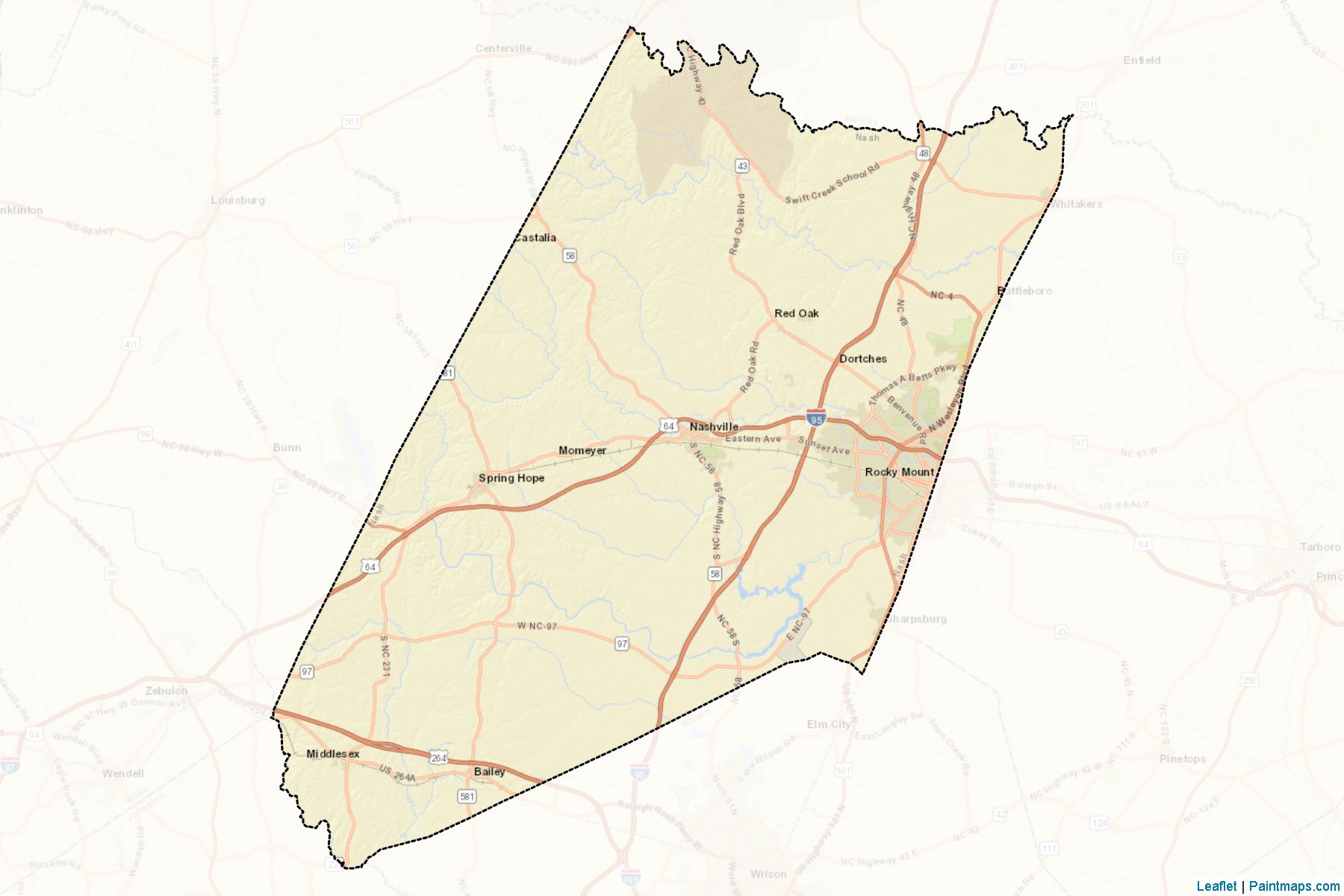 Nash (North Carolina) Map Cropping Samples-2