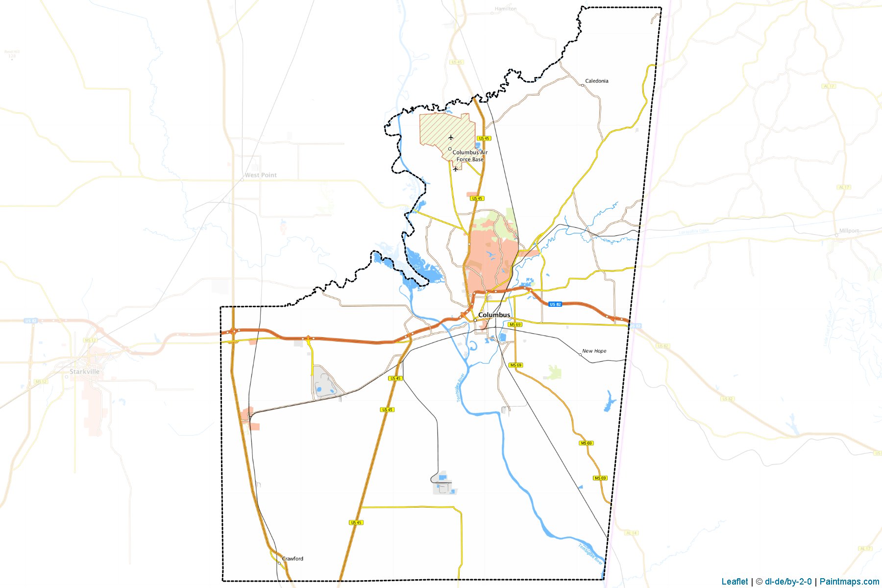 Lowndes (Mississippi) Map Cropping Samples-1