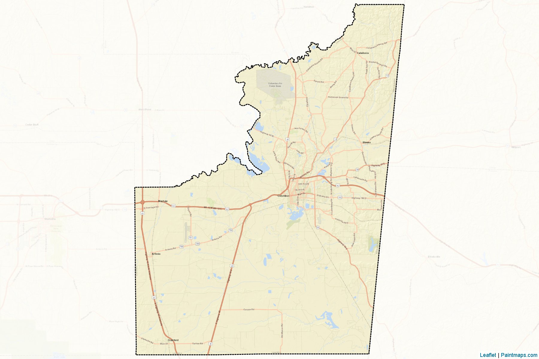 Lowndes (Mississippi) Map Cropping Samples-2