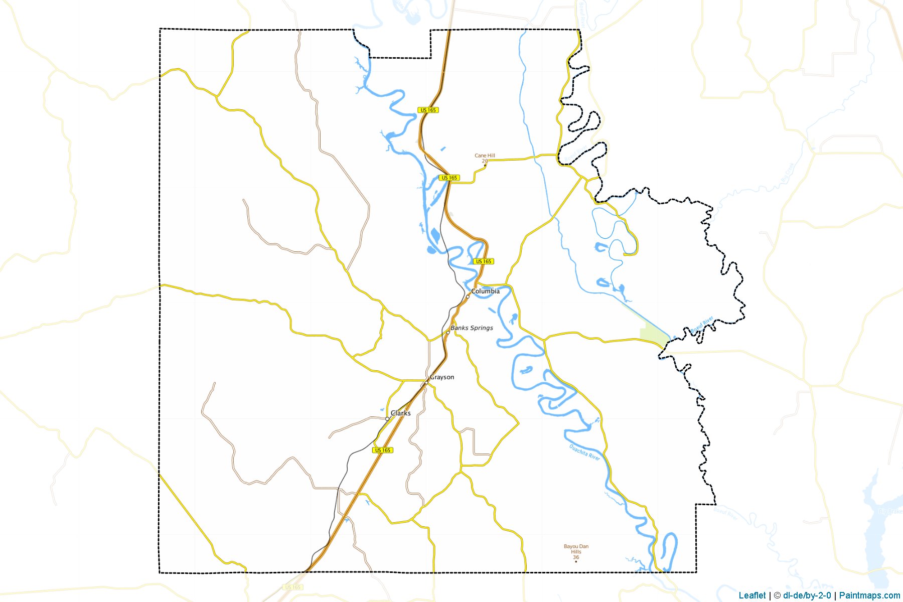 Caldwell (Louisiana) Map Cropping Samples-1