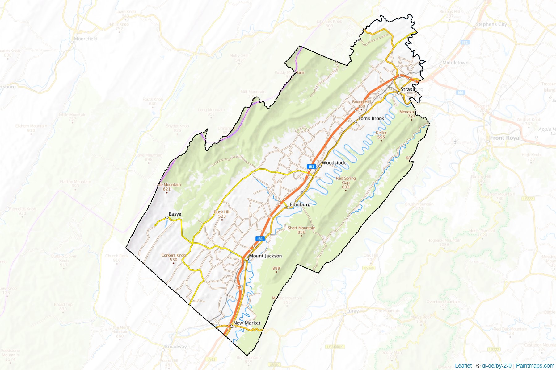 Shenandoah (Virginia) Map Cropping Samples-1