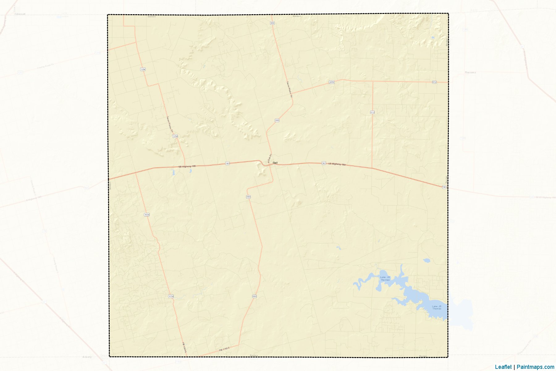 Muestras de recorte de mapas Borden (Texas)-2