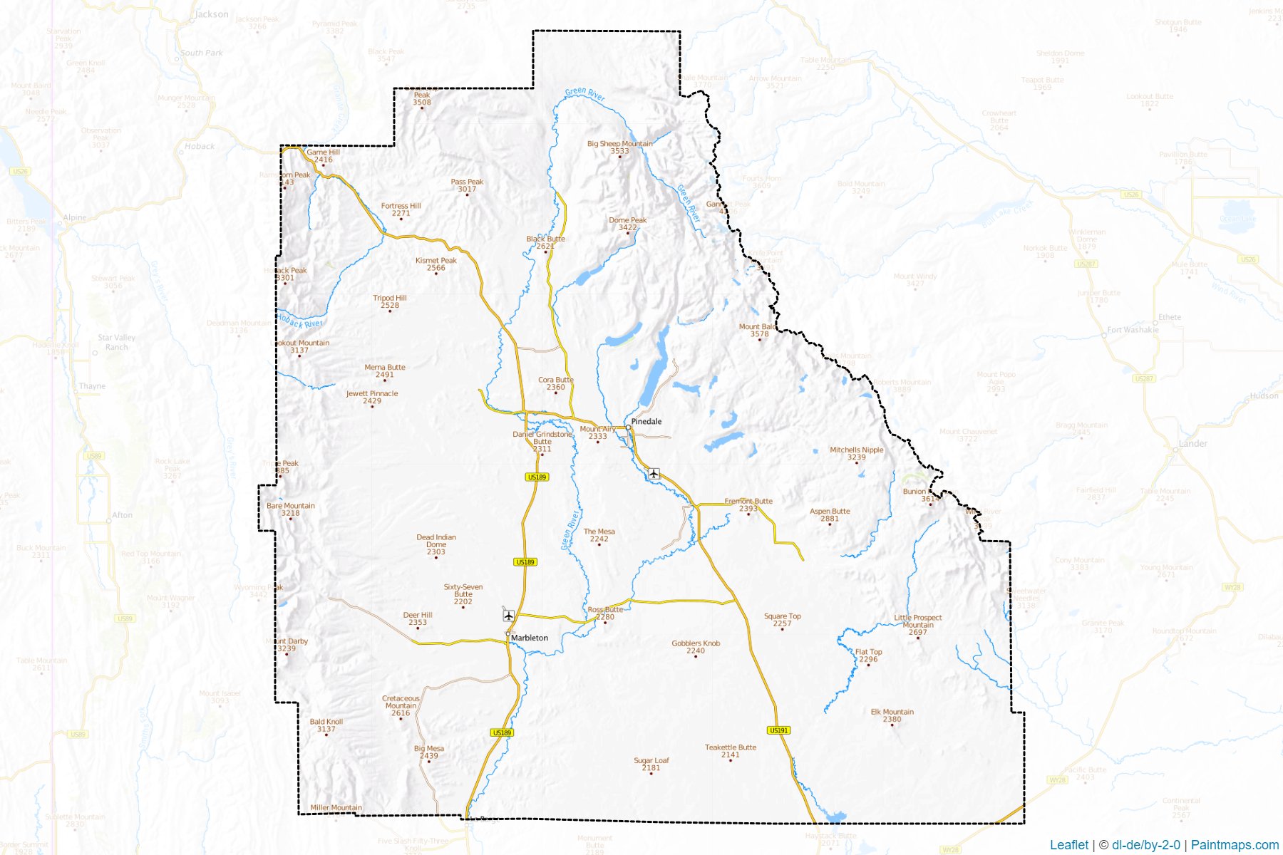 Sublette (Wyoming) Map Cropping Samples-1