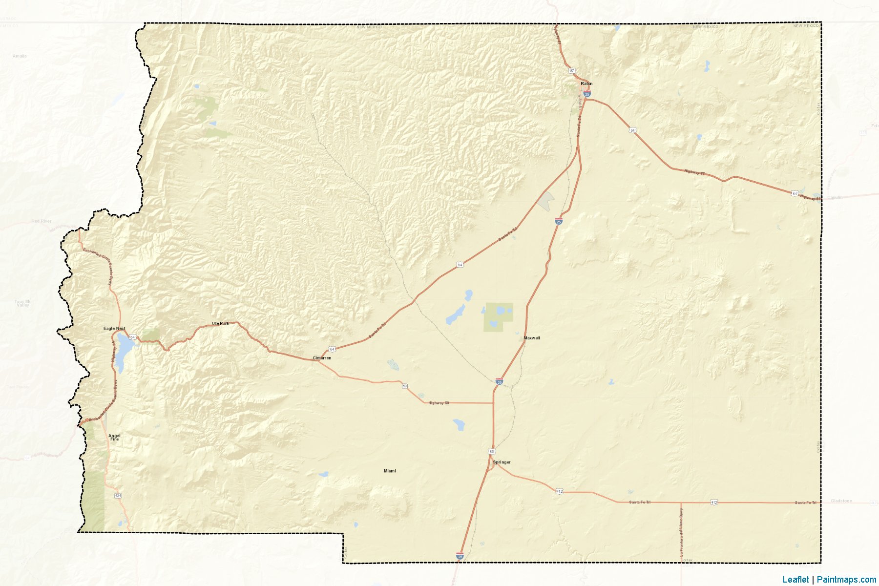 Muestras de recorte de mapas Colfax (New Mexico)-2