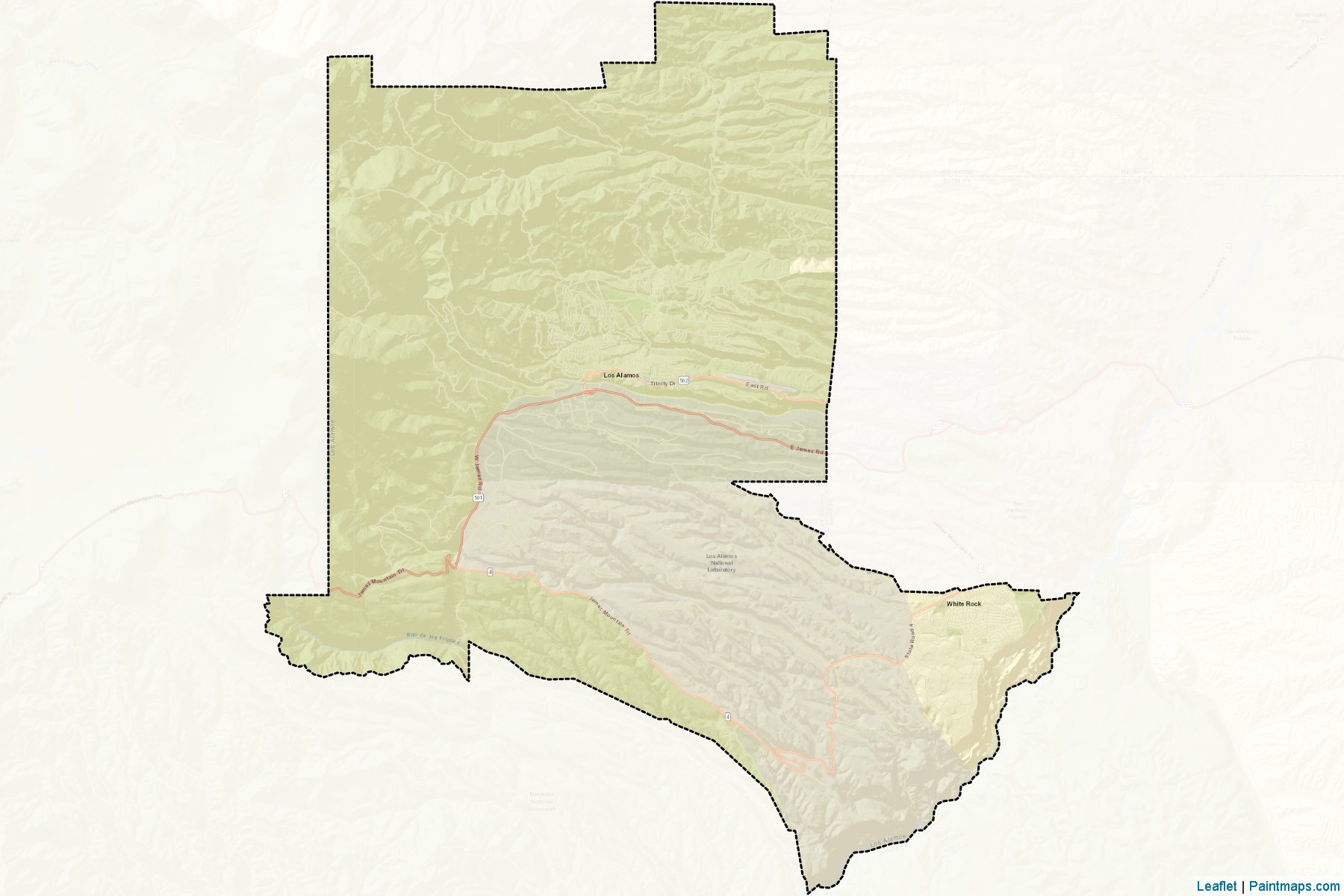 Los Alamos (New Mexico) Map Cropping Samples-2