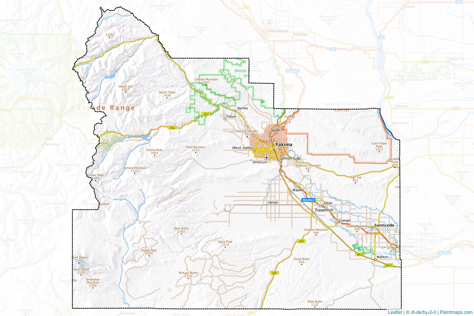 Yakima (Washington) Map Cropping Samples-1