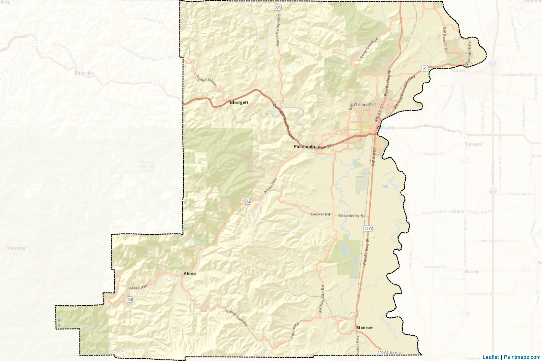 Benton (Oregon) Map Cropping Samples-2