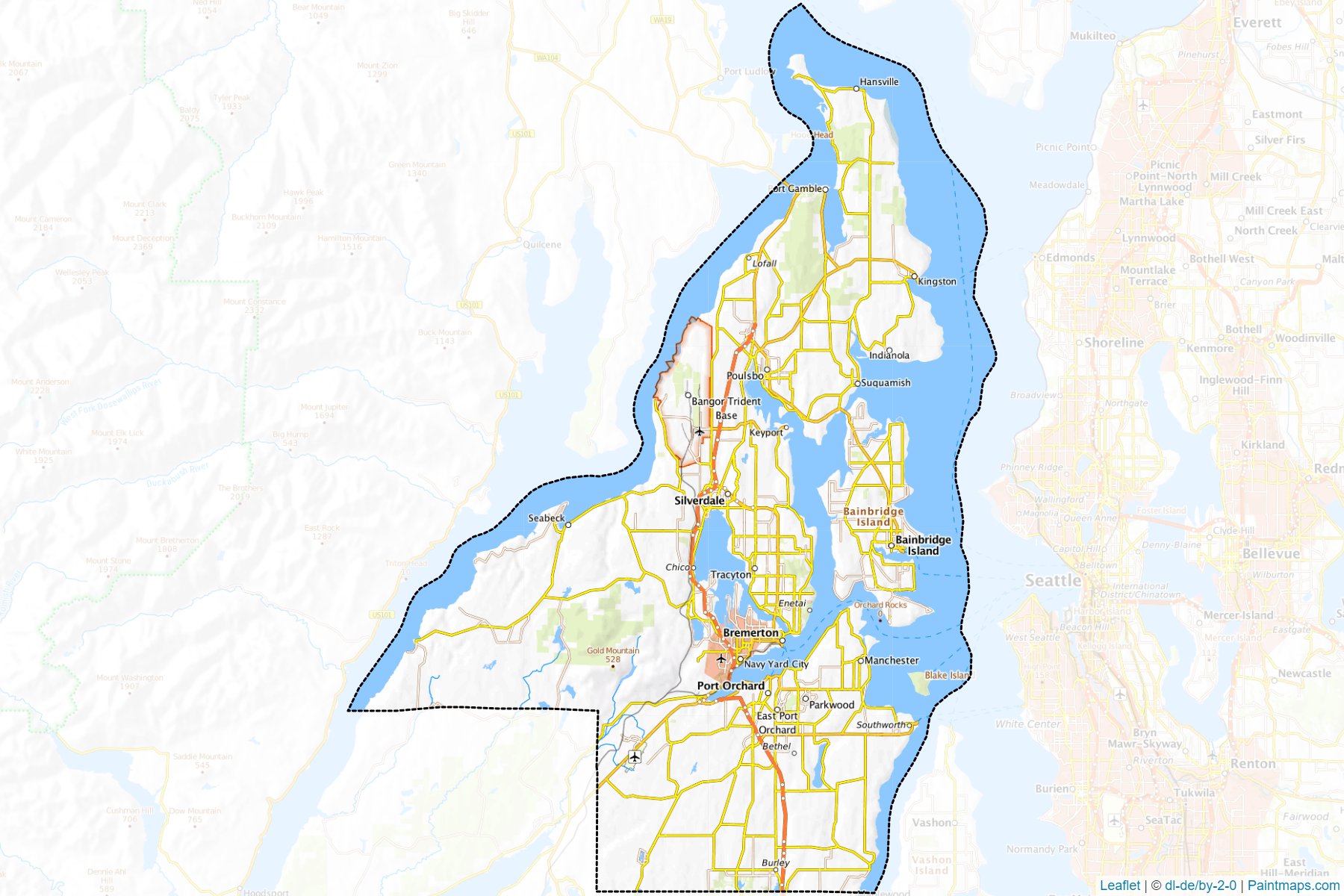 Kitsap (Washington) Map Cropping Samples-1