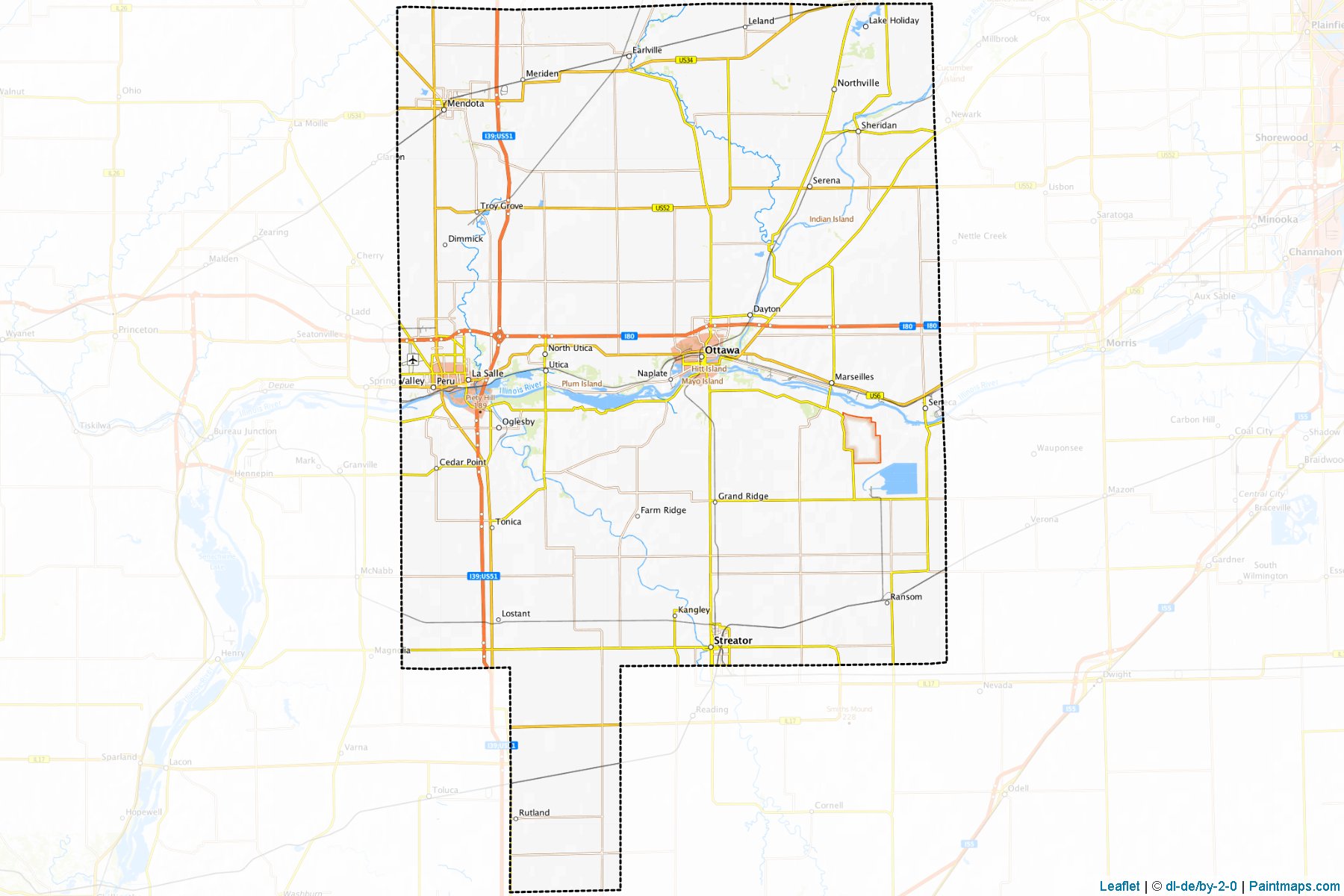 LaSalle County (Illinois) Haritası Örnekleri-1