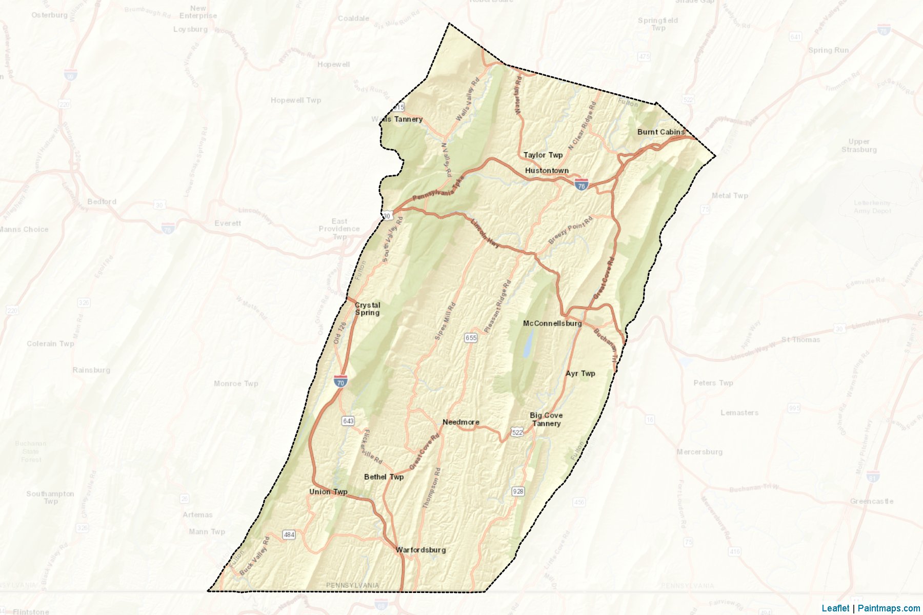 Fulton (Pennsylvania) Map Cropping Samples-2