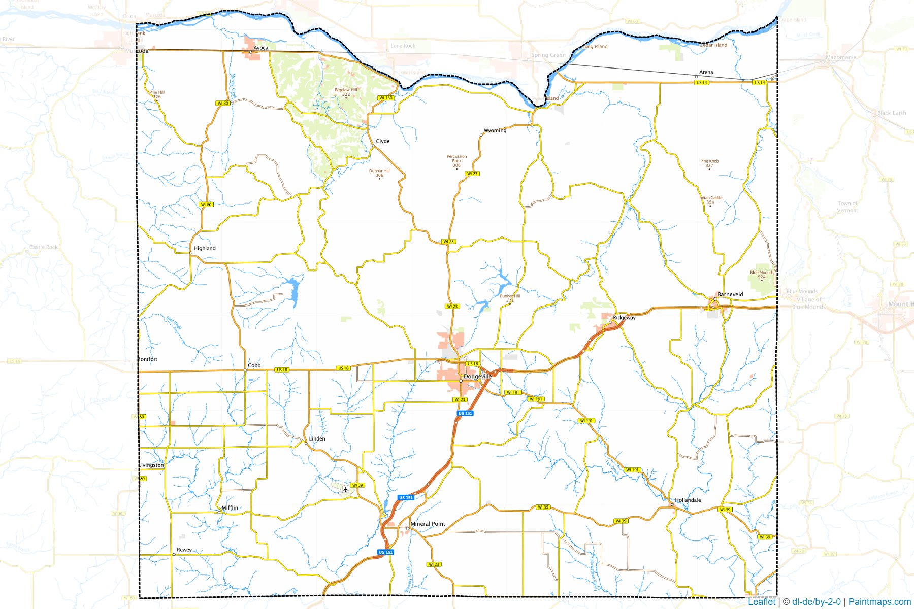 Iowa (Wisconsin) Map Cropping Samples-1