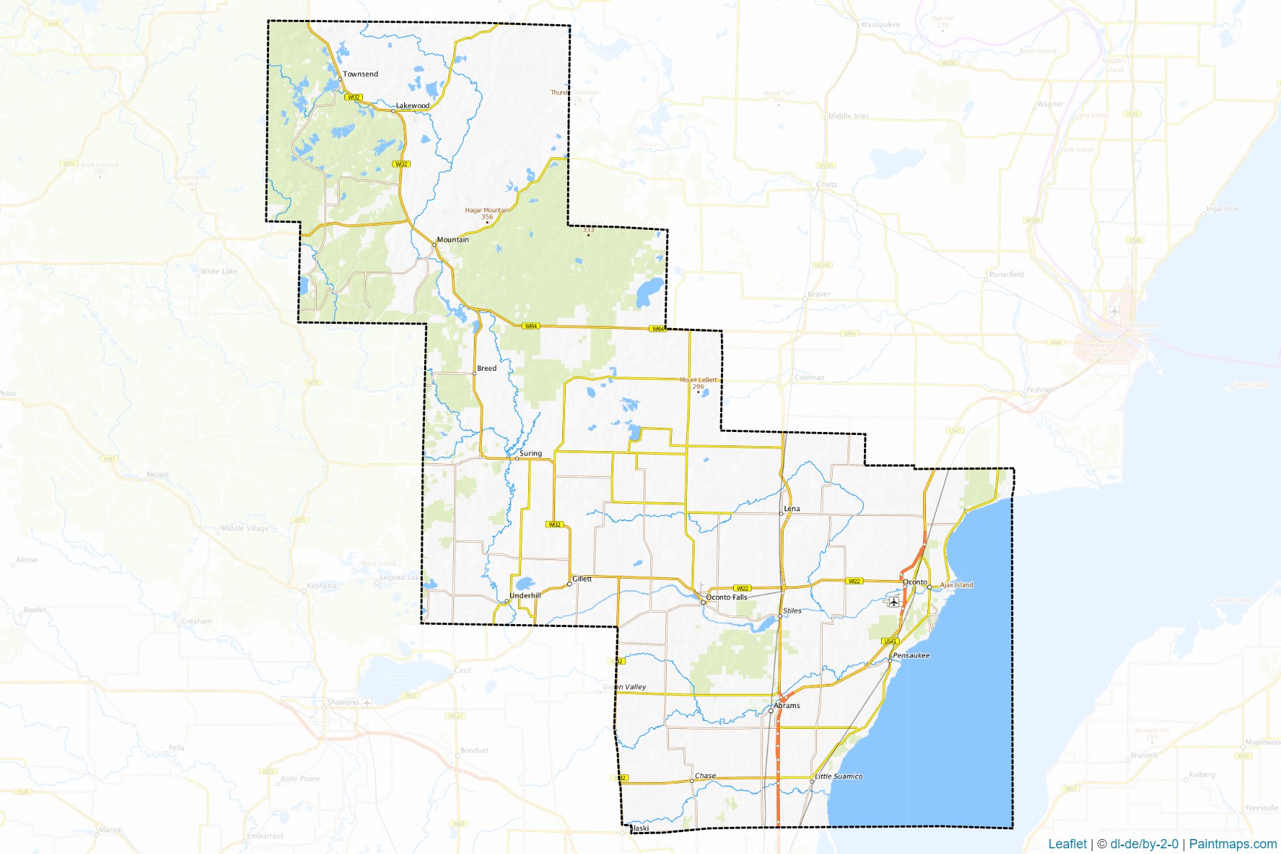 Oconto (Wisconsin) Map Cropping Samples-1