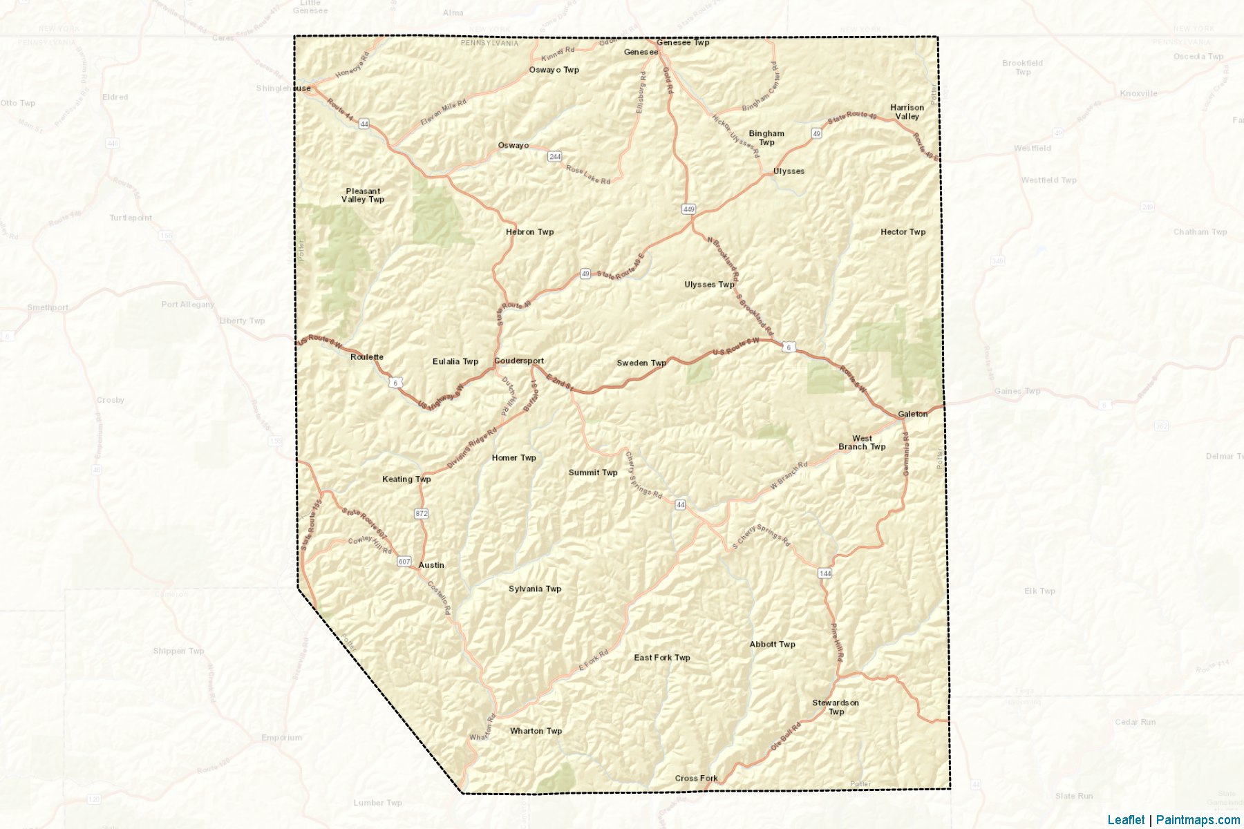 Potter (Pennsylvania) Map Cropping Samples-2