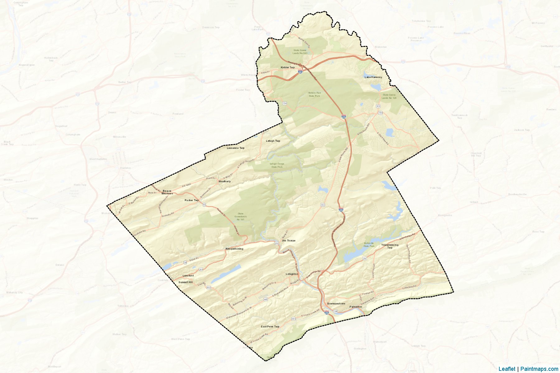 Carbon (Pennsylvania) Map Cropping Samples-2