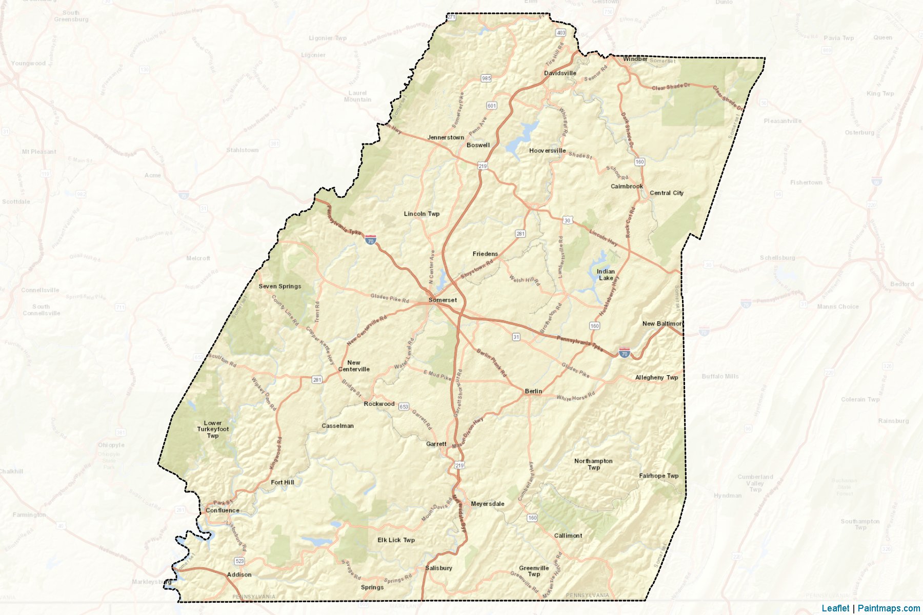 Somerset (Pennsylvania) Map Cropping Samples-2