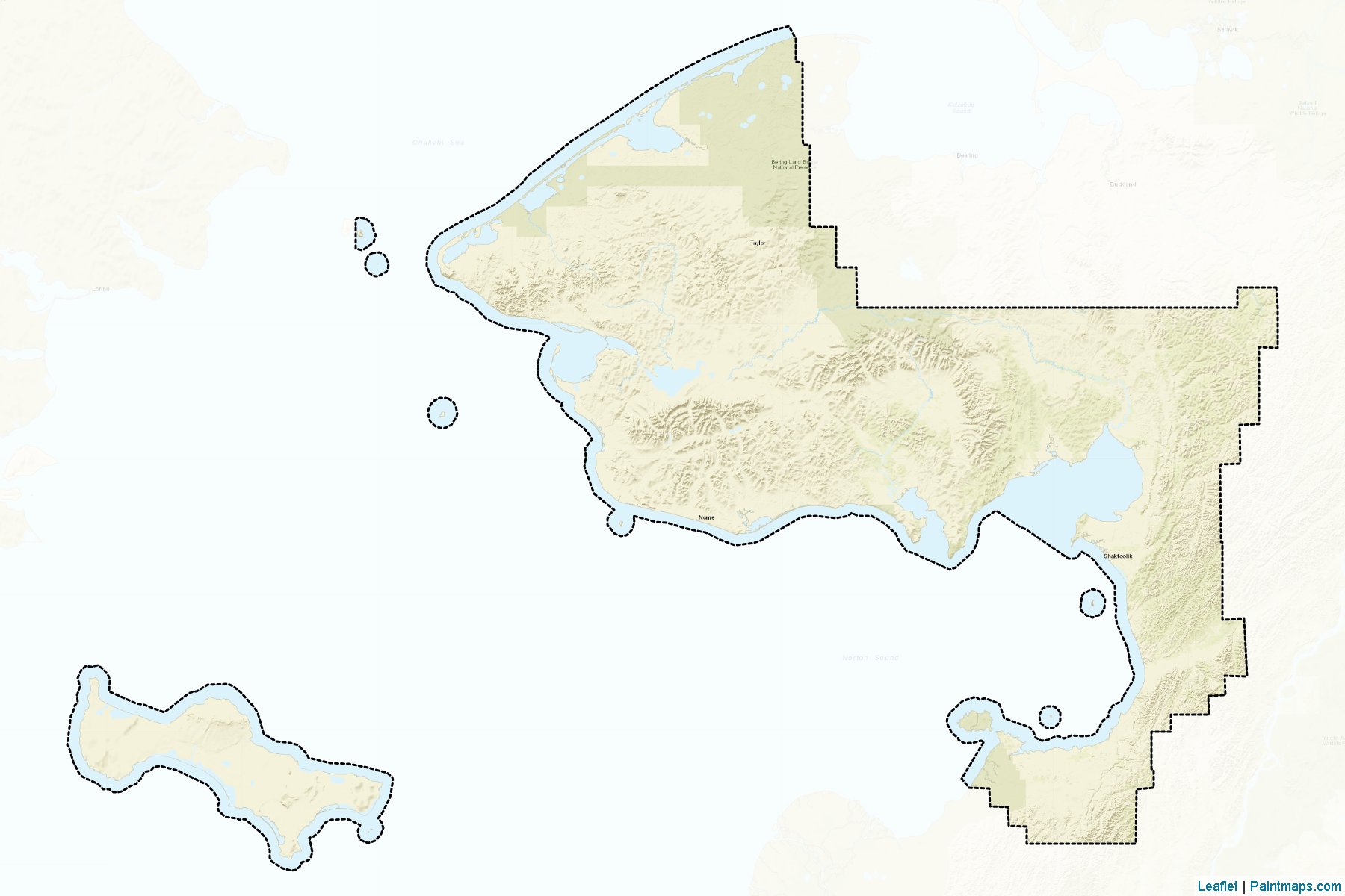 Muestras de recorte de mapas Nome (Alaska)-2