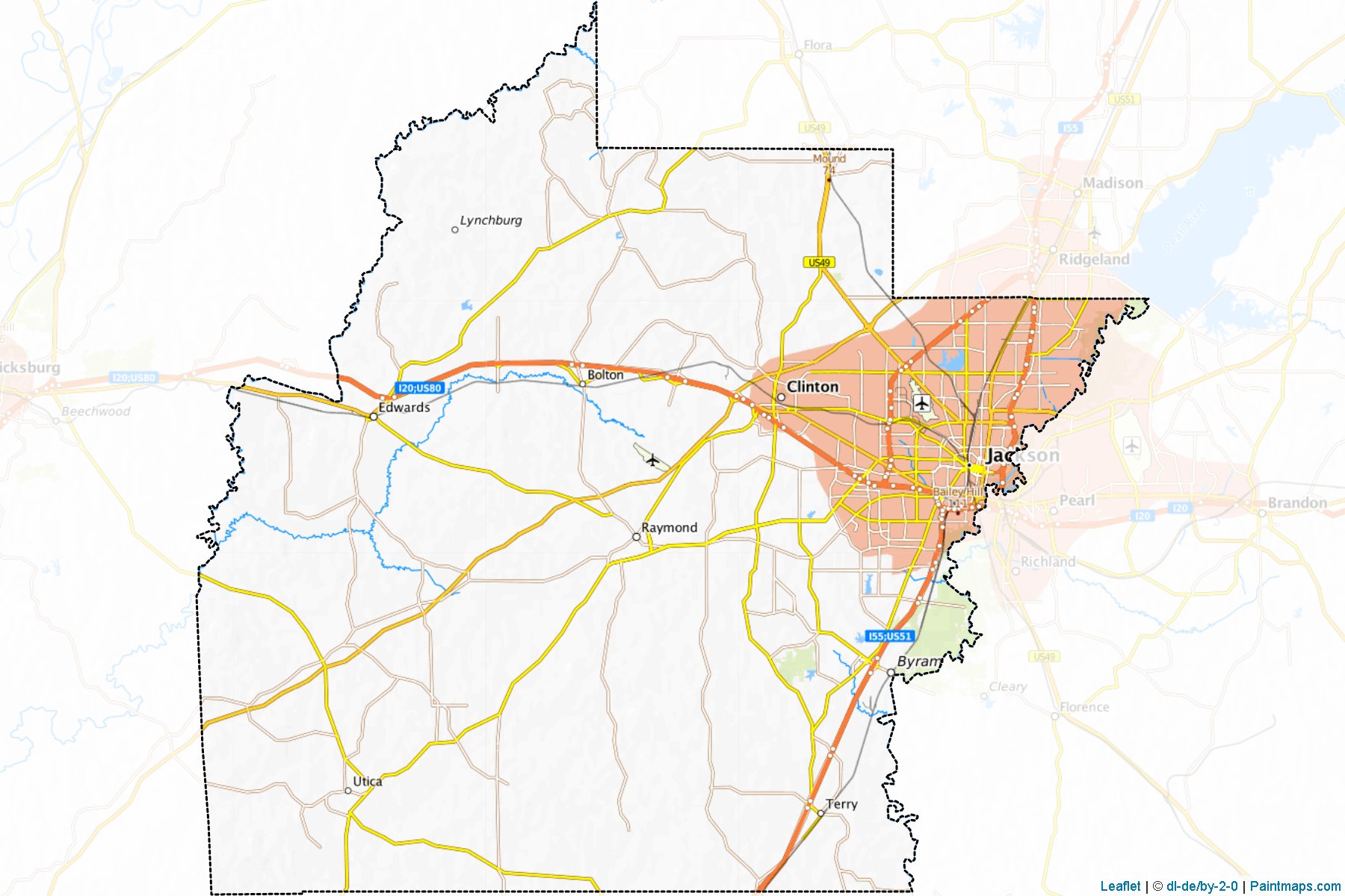 Hinds (Mississippi) Map Cropping Samples-1