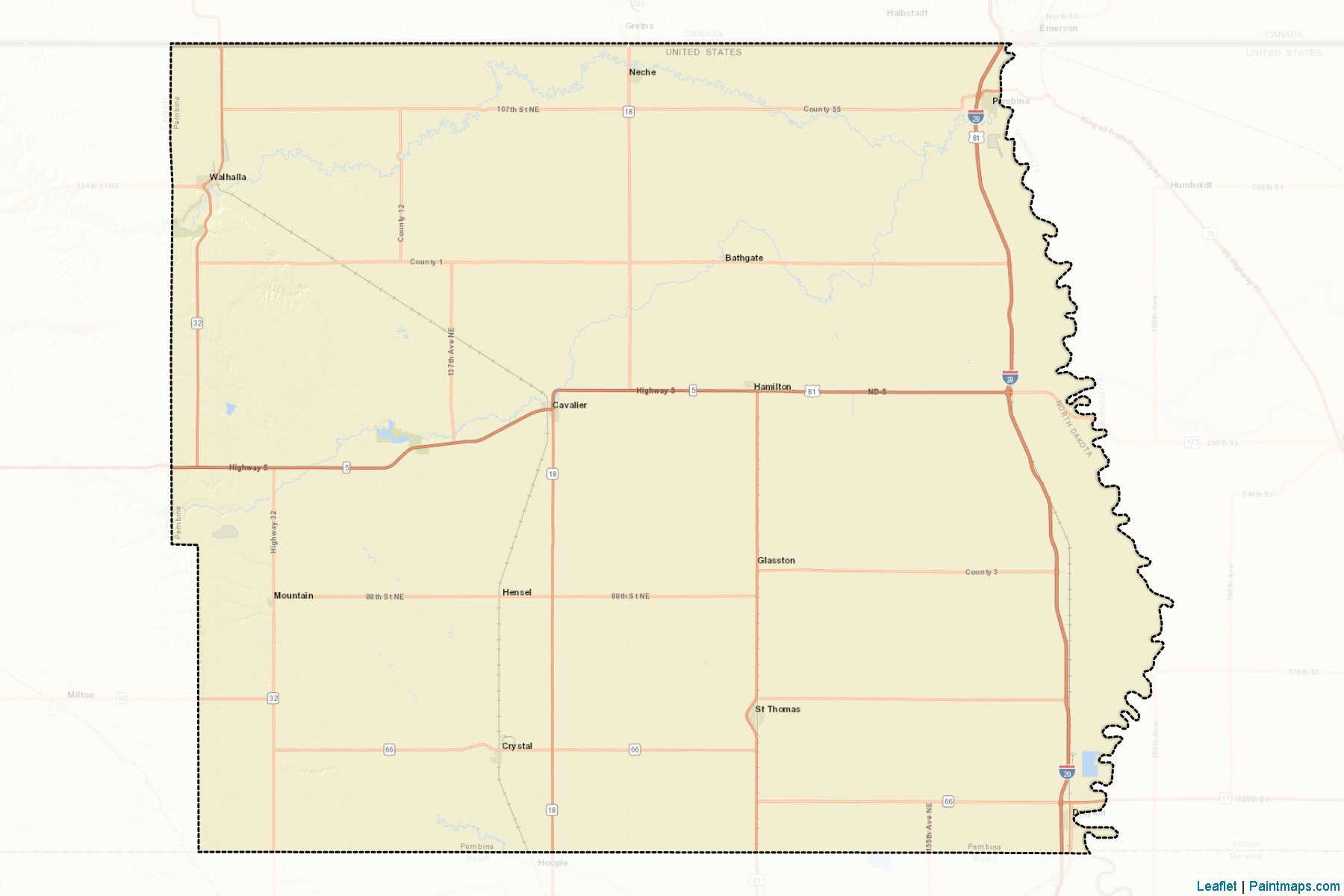 Pembina (North Dakota) Map Cropping Samples-2