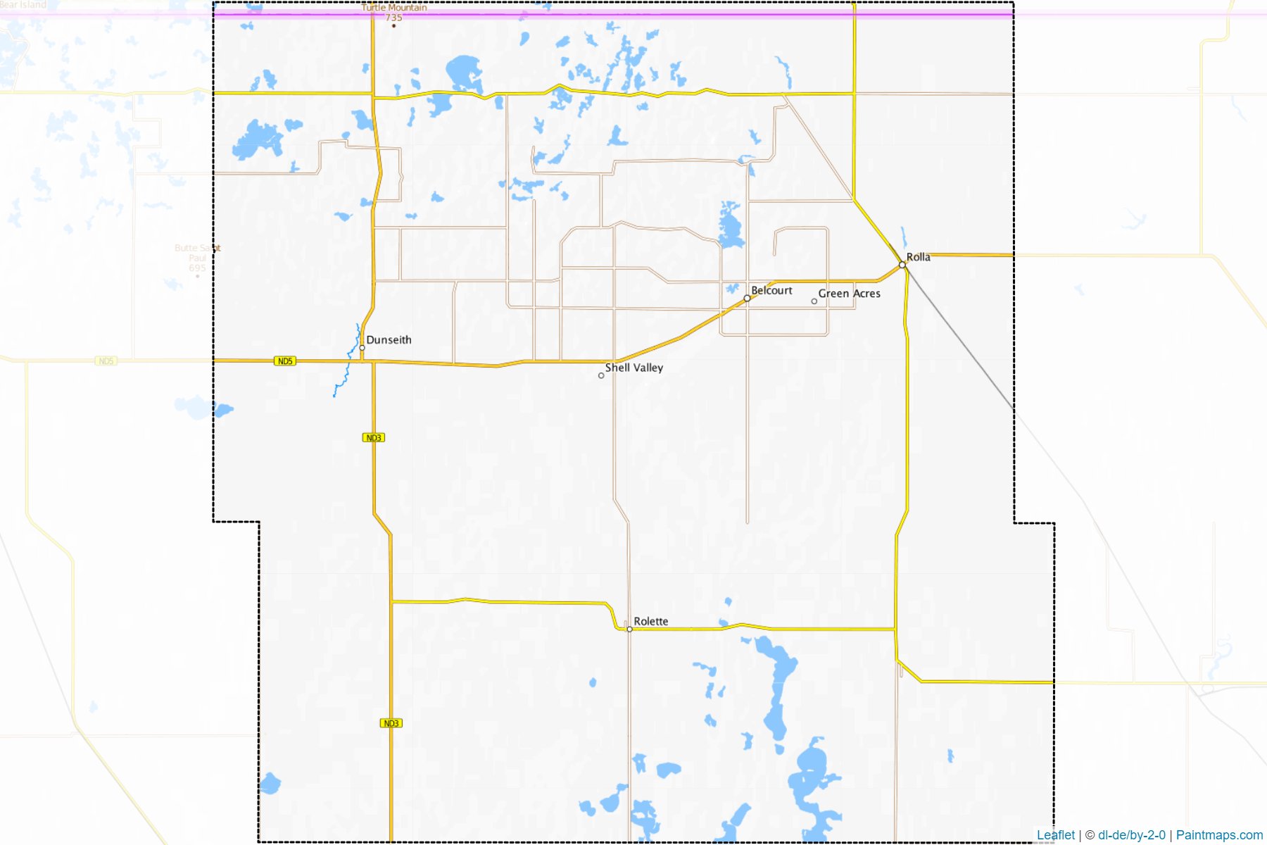 Muestras de recorte de mapas Rolette (North Dakota)-1