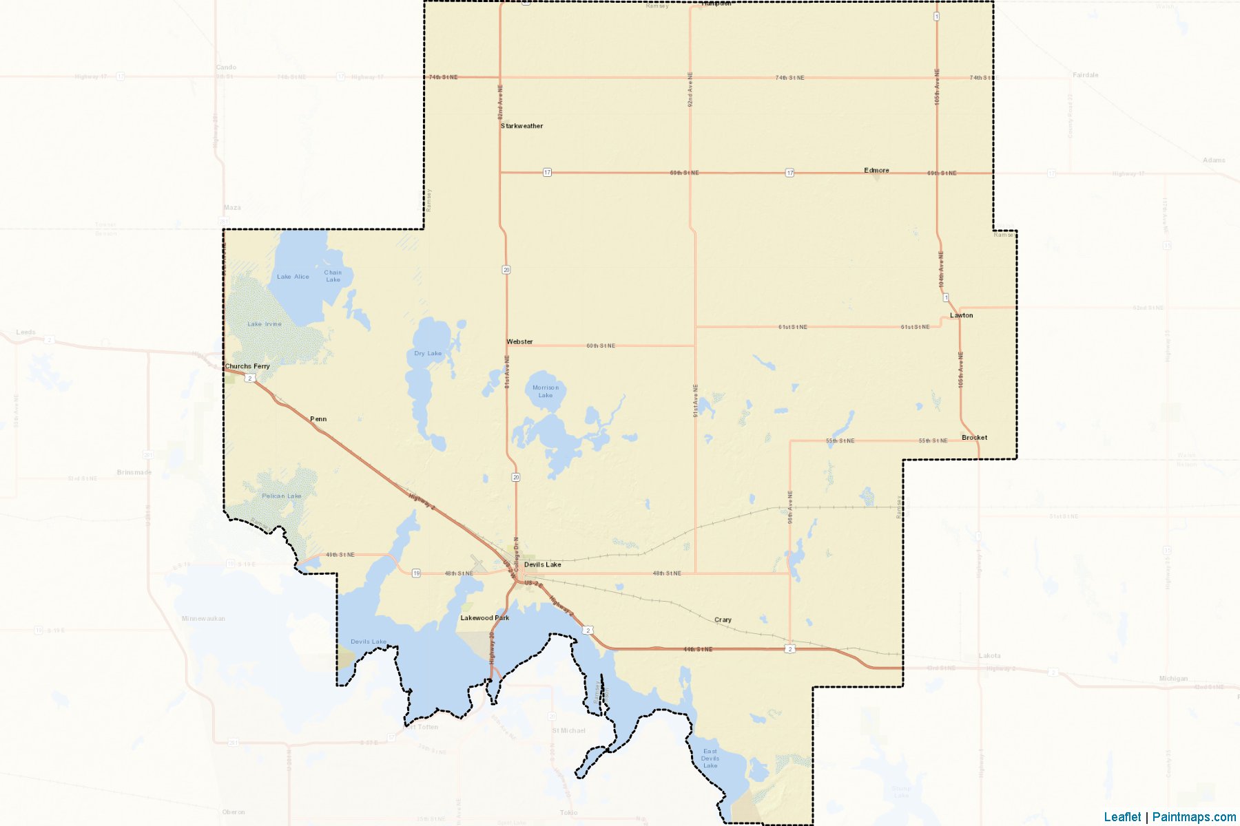 Ramsey (North Dakota) Map Cropping Samples-2