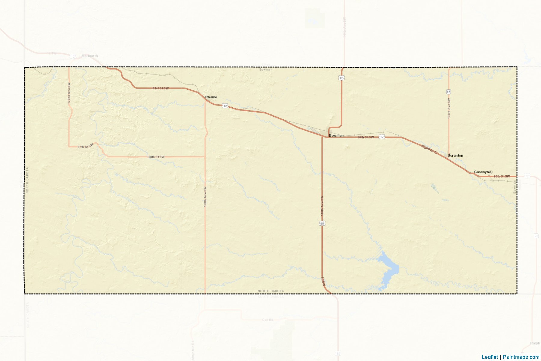 Bowman (North Dakota) Map Cropping Samples-2