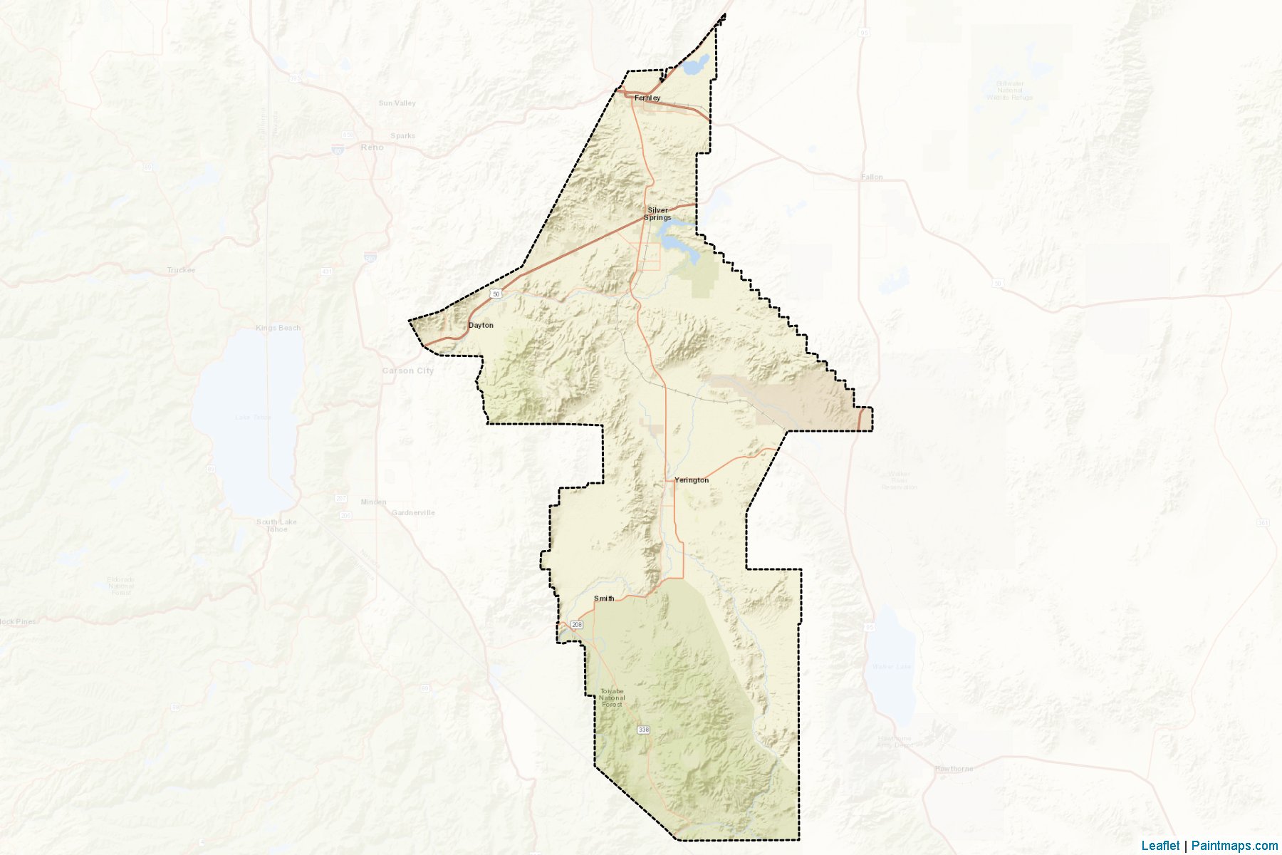 Muestras de recorte de mapas Lyon (Nevada)-2