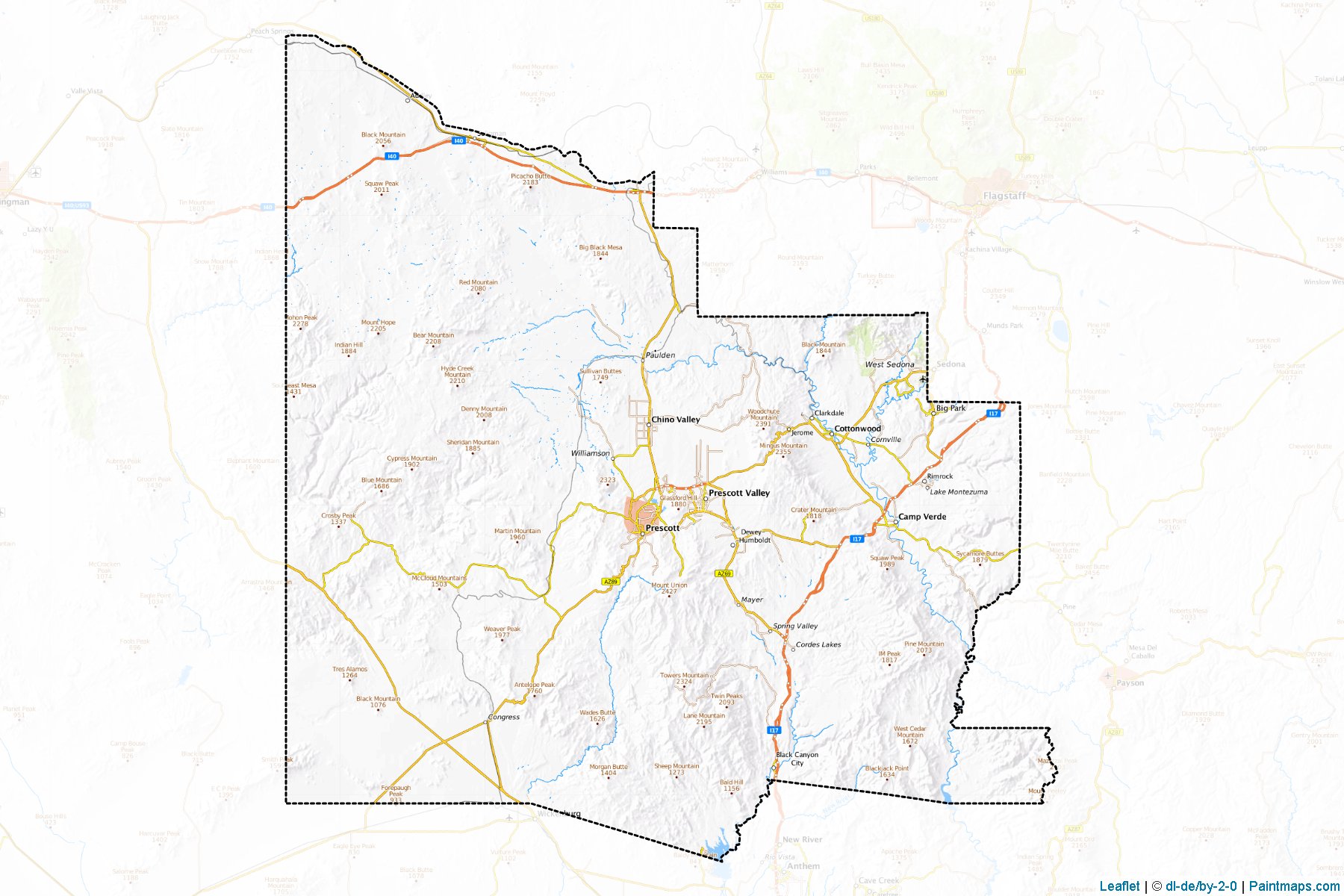 Yavapai (Arizona) Map Cropping Samples-1