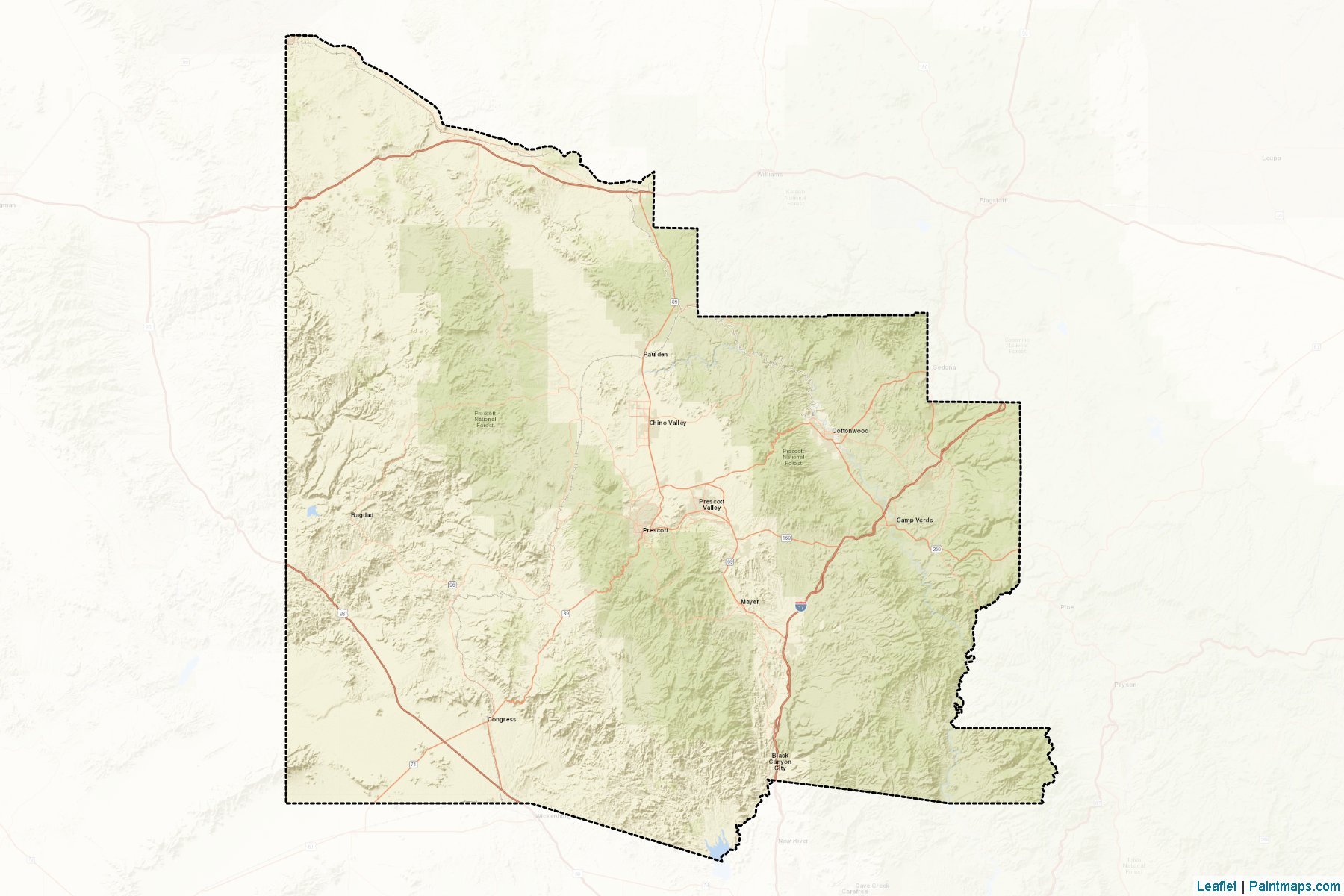 Yavapai (Arizona) Map Cropping Samples-2