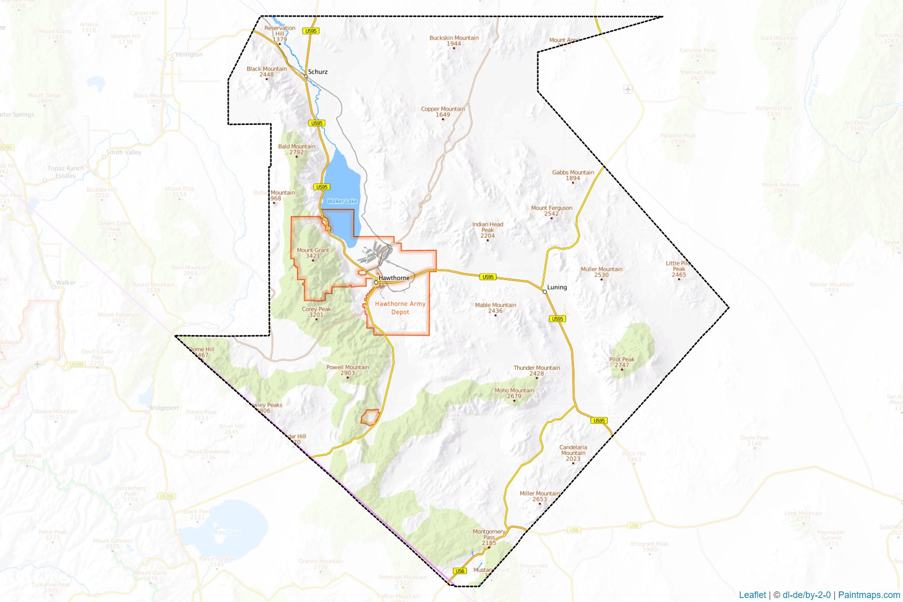 Mineral (Nevada) Haritası Örnekleri-1