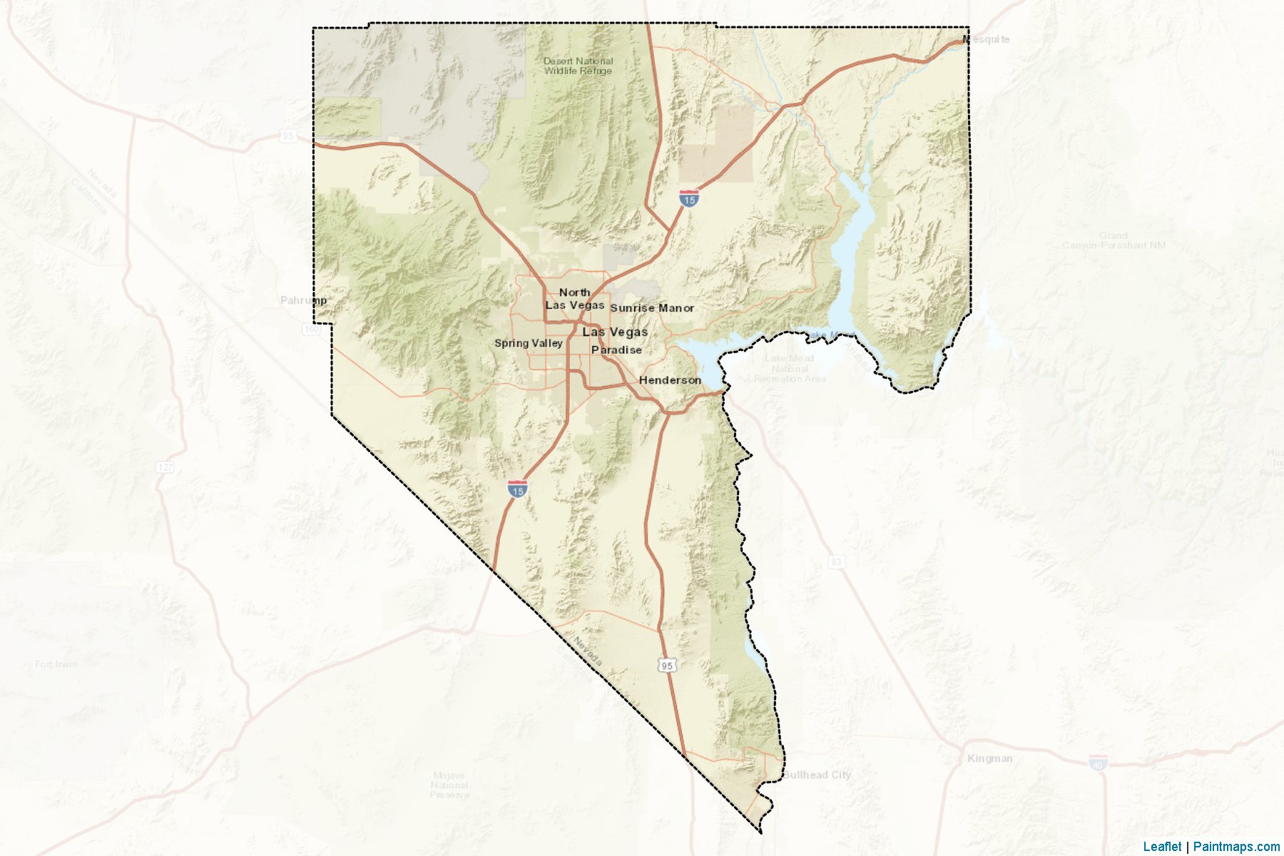 Muestras de recorte de mapas Clark (Nevada)-2