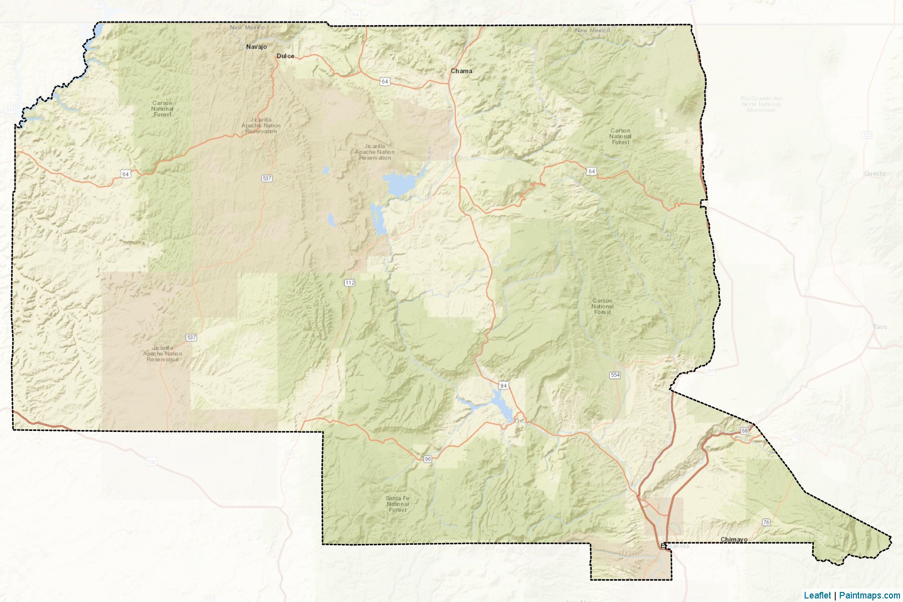 Rio Arriba (New Mexico) Map Cropping Samples-2