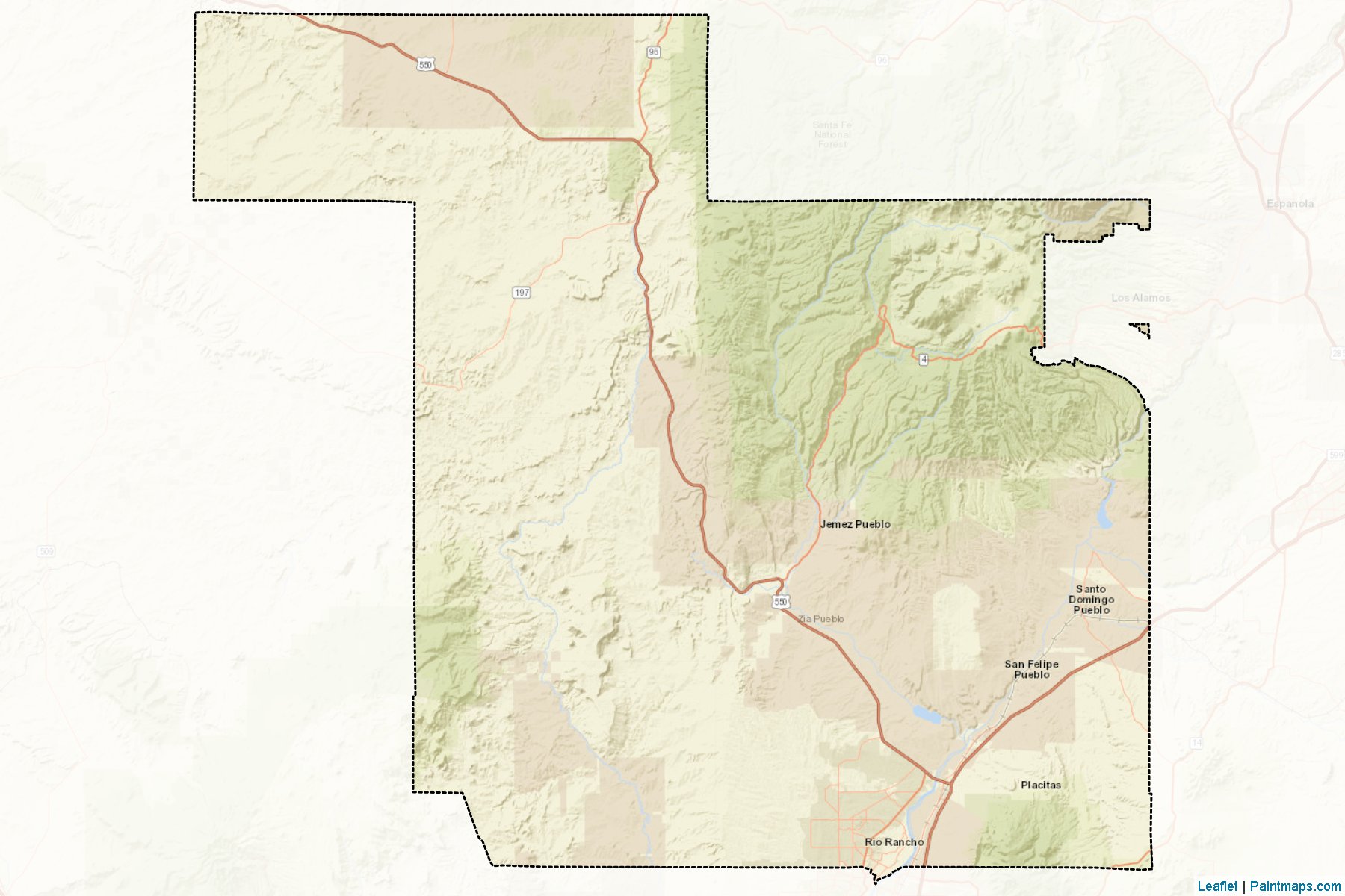 Sandoval (New Mexico) Map Cropping Samples-2