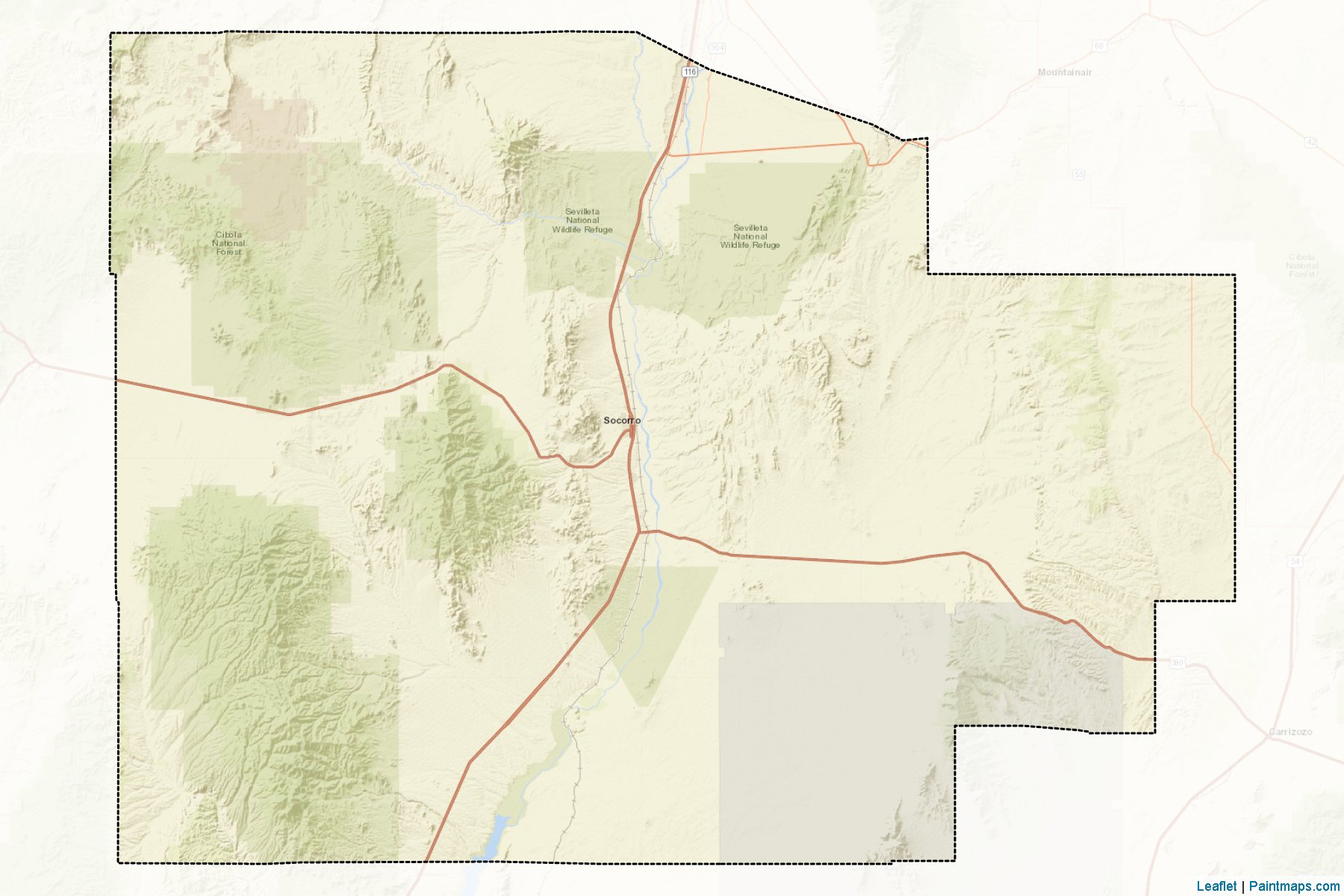 Socorro (New Mexico) Map Cropping Samples-2