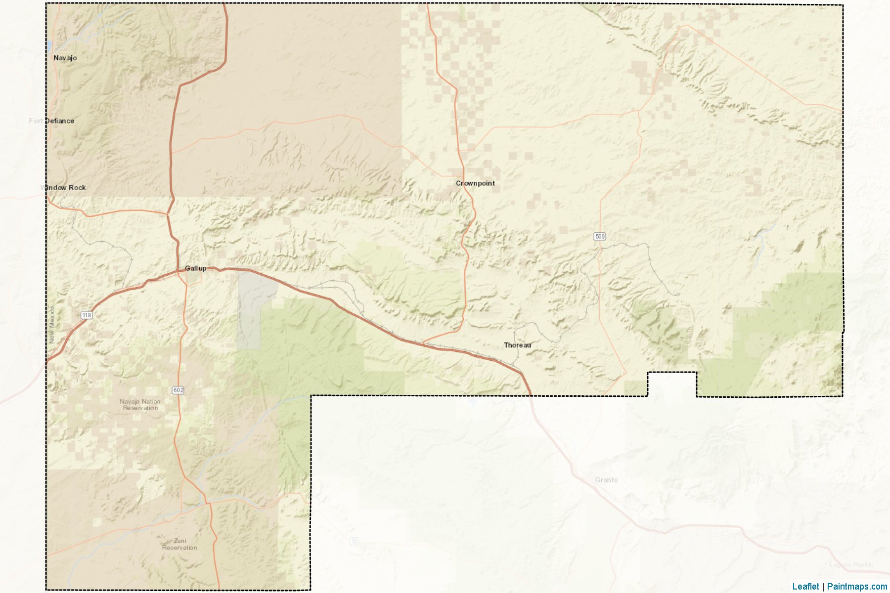 Muestras de recorte de mapas McKinley (New Mexico)-2