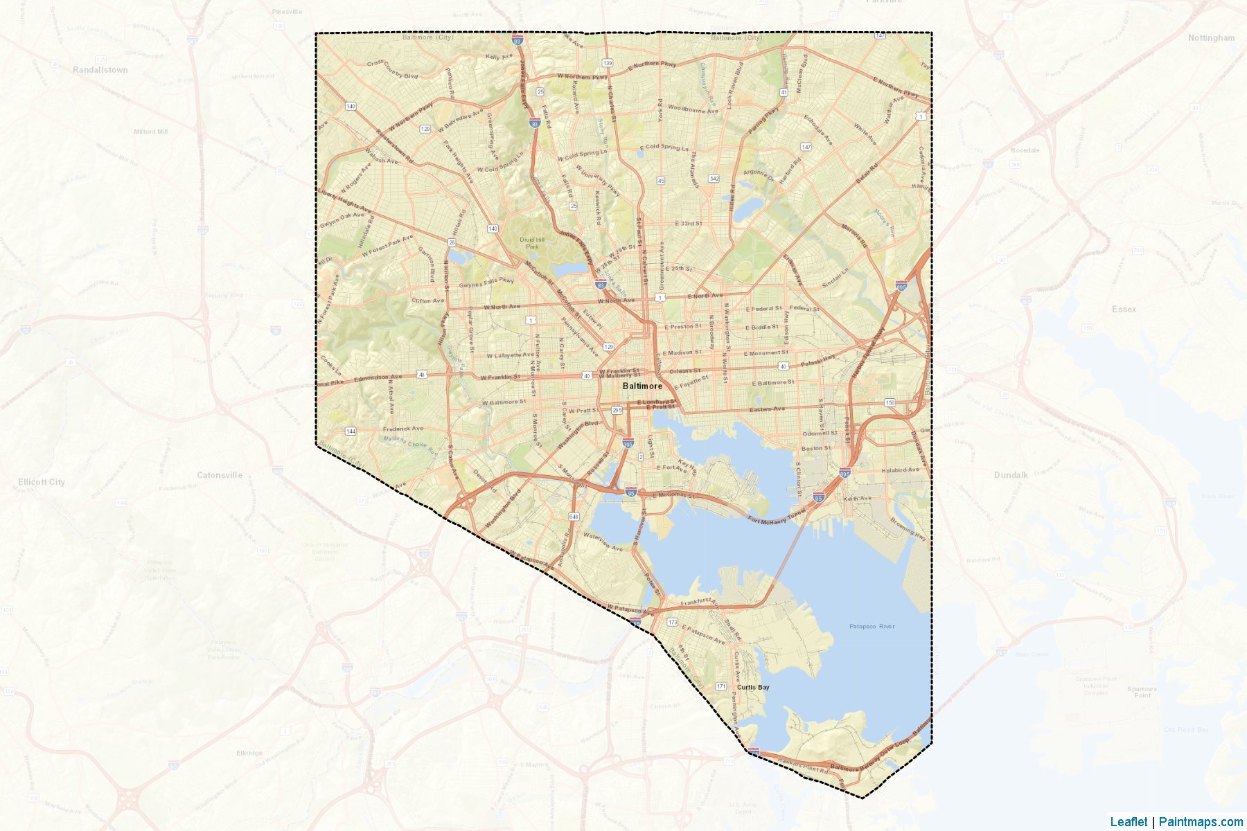 Baltimore (Maryland) Map Cropping Samples-2