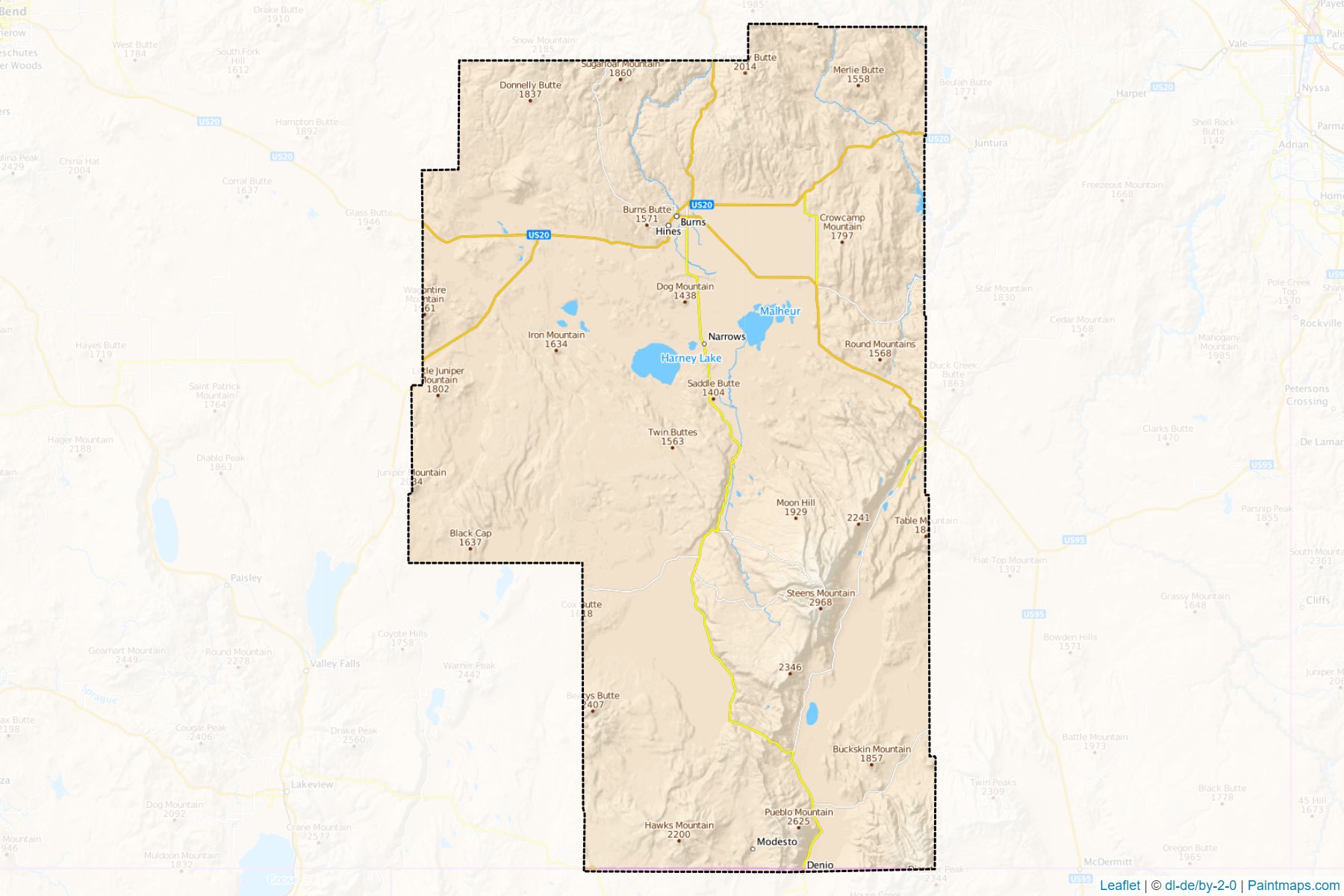 Harney (Oregon) Map Cropping Samples-1