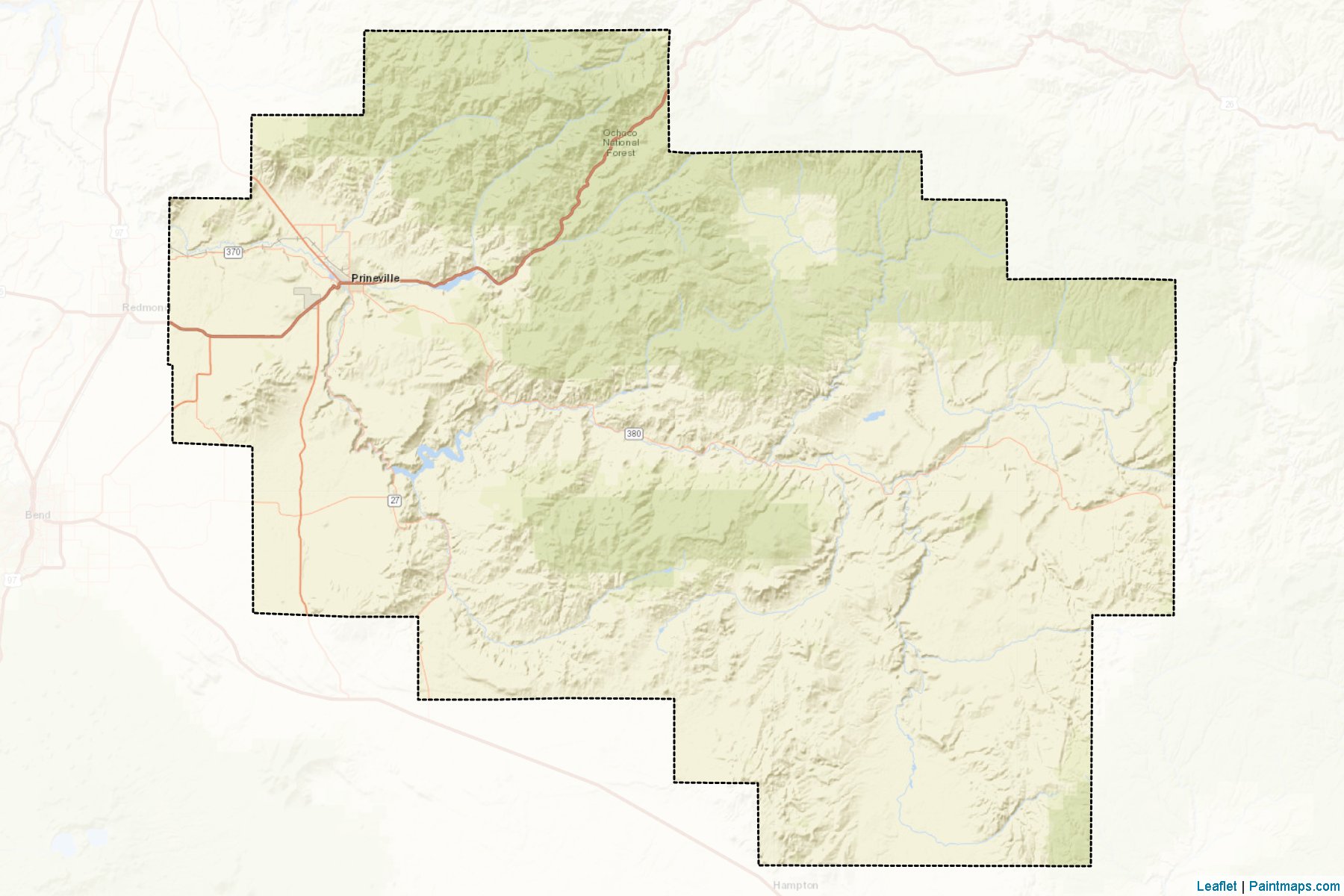 Muestras de recorte de mapas Crook (Oregon)-2