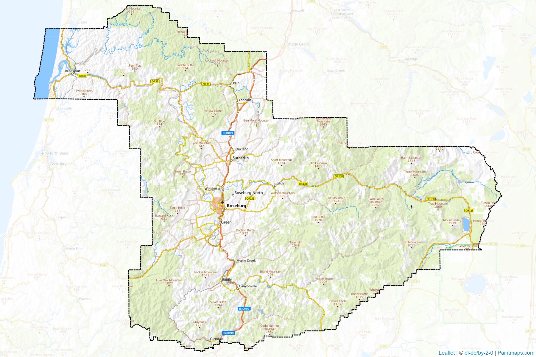 Douglas (Oregon) Map Cropping Samples-1