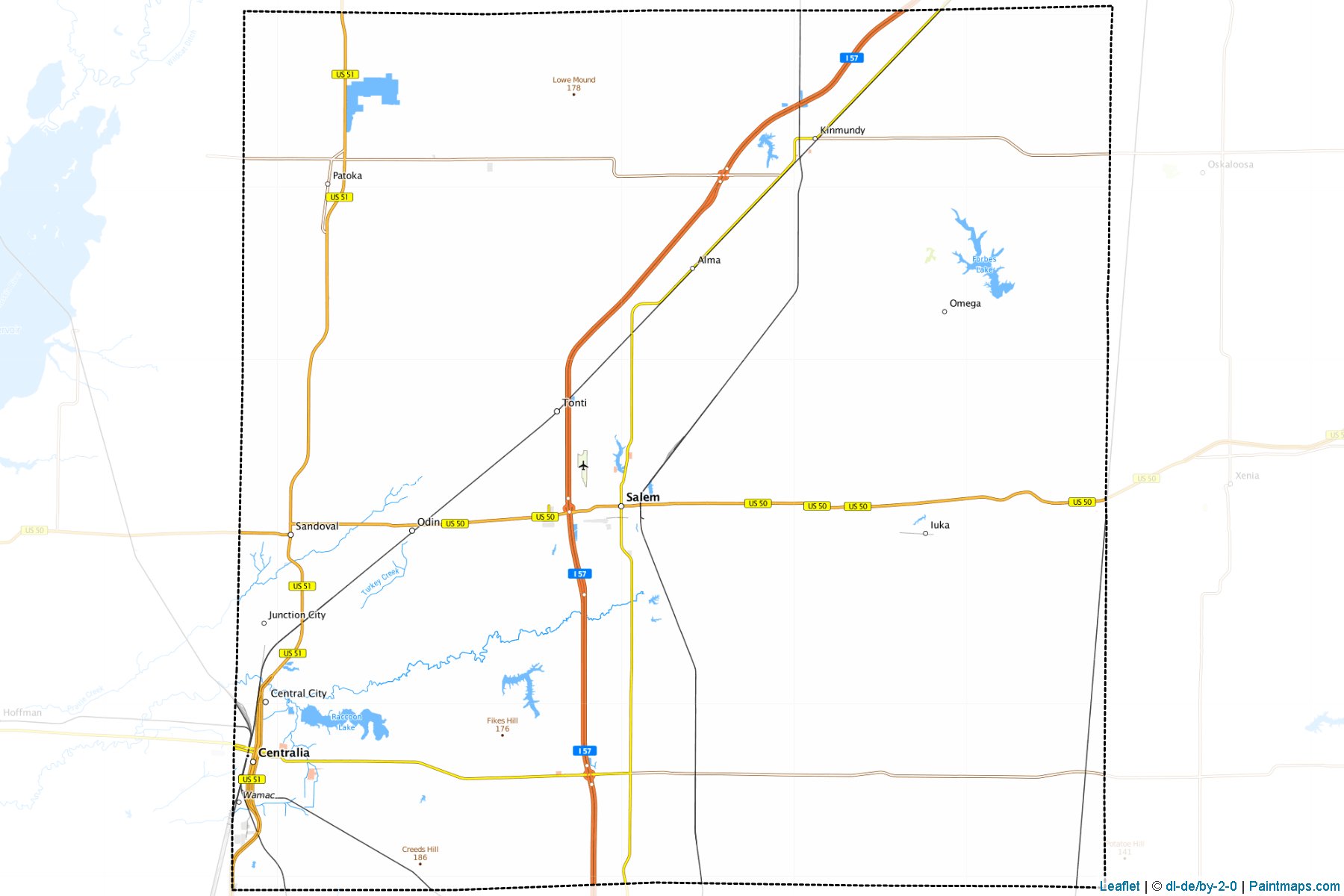 Muestras de recorte de mapas Marion (Illinois)-1