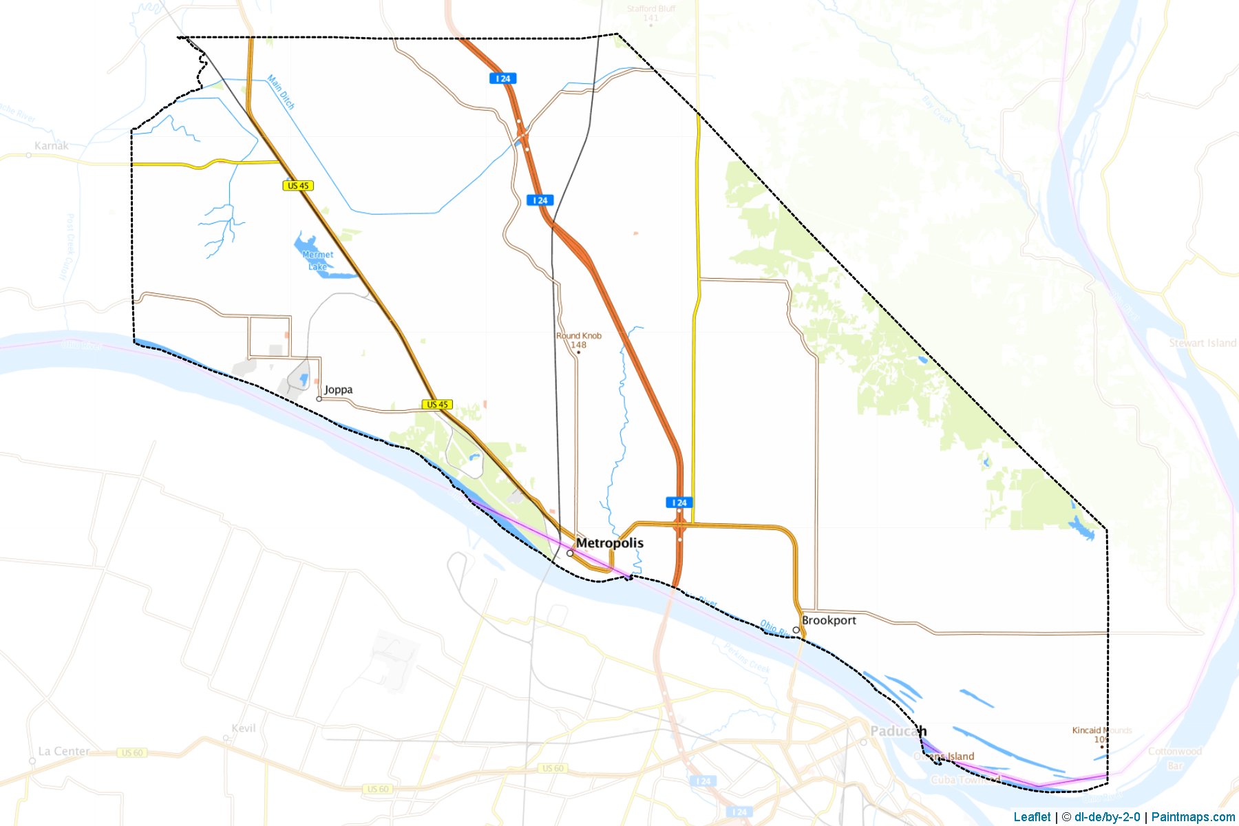 Massac (Illinois) Map Cropping Samples-1